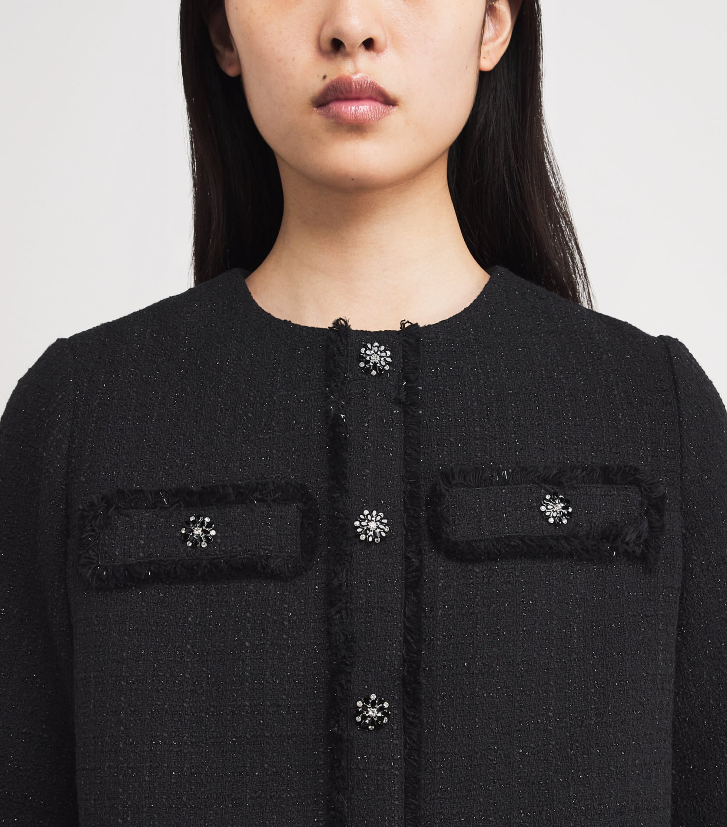 Tweed 2-in1 Mini Dress BLACK Image 4