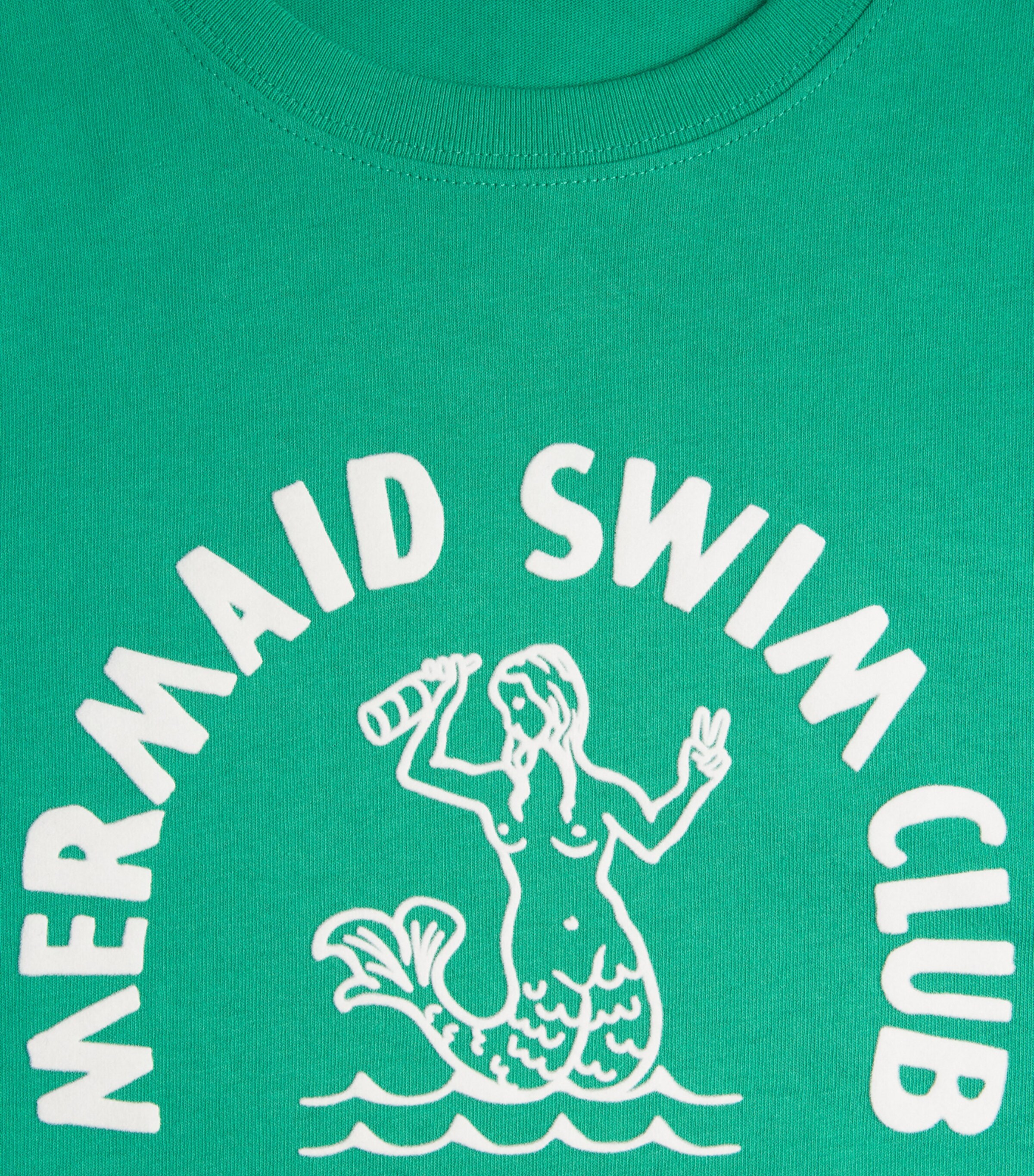 MOTHER Womens Cotton The Better Half Insert T-Shirt Mermaid Swim Club Image 6