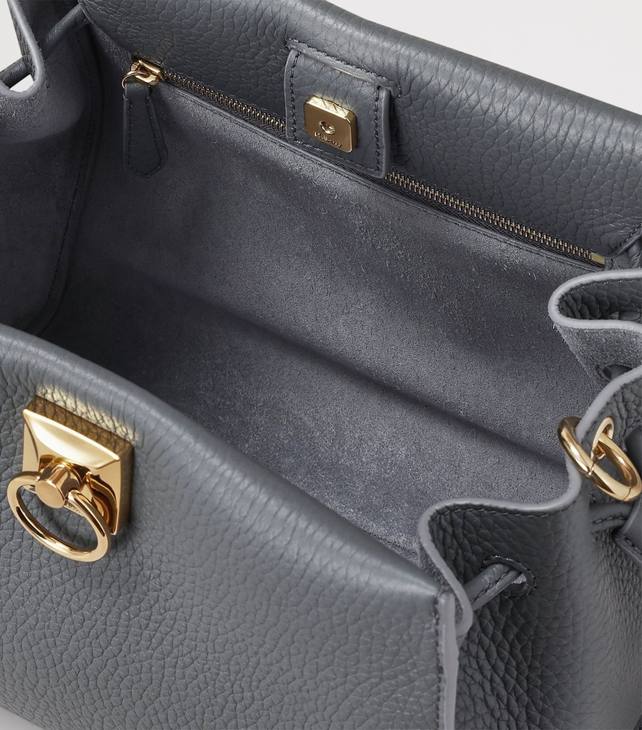 Mulberry Small Leather Iris Shoulder Bag Foggy Grey Image 4