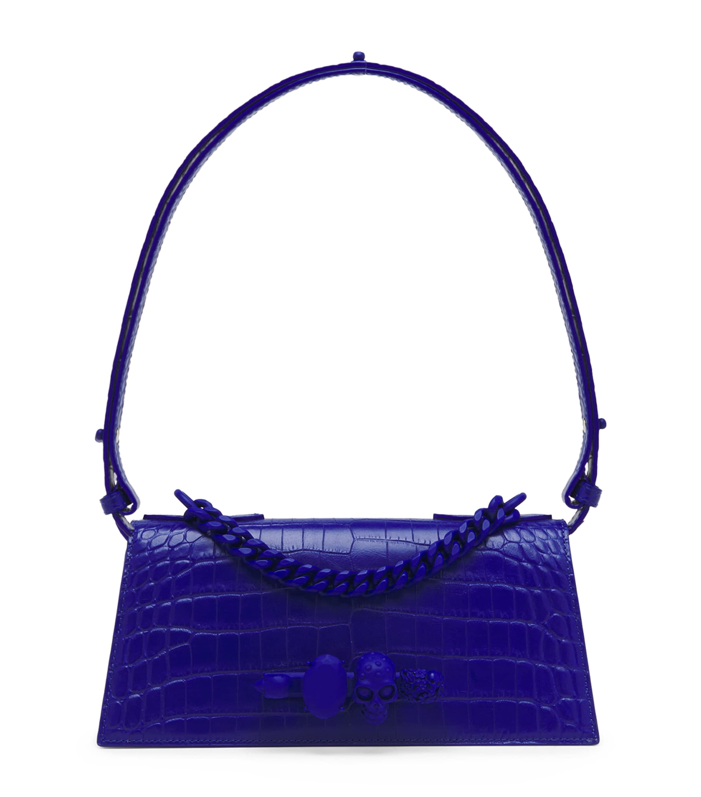 Leather Skull Four-Ring Top-Handle Bag 4134 Image 1