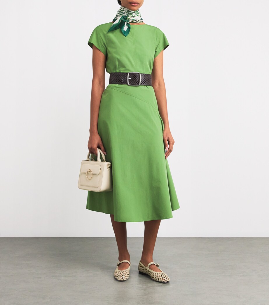 Leather Perforated Belt DARK BROWN Image 2