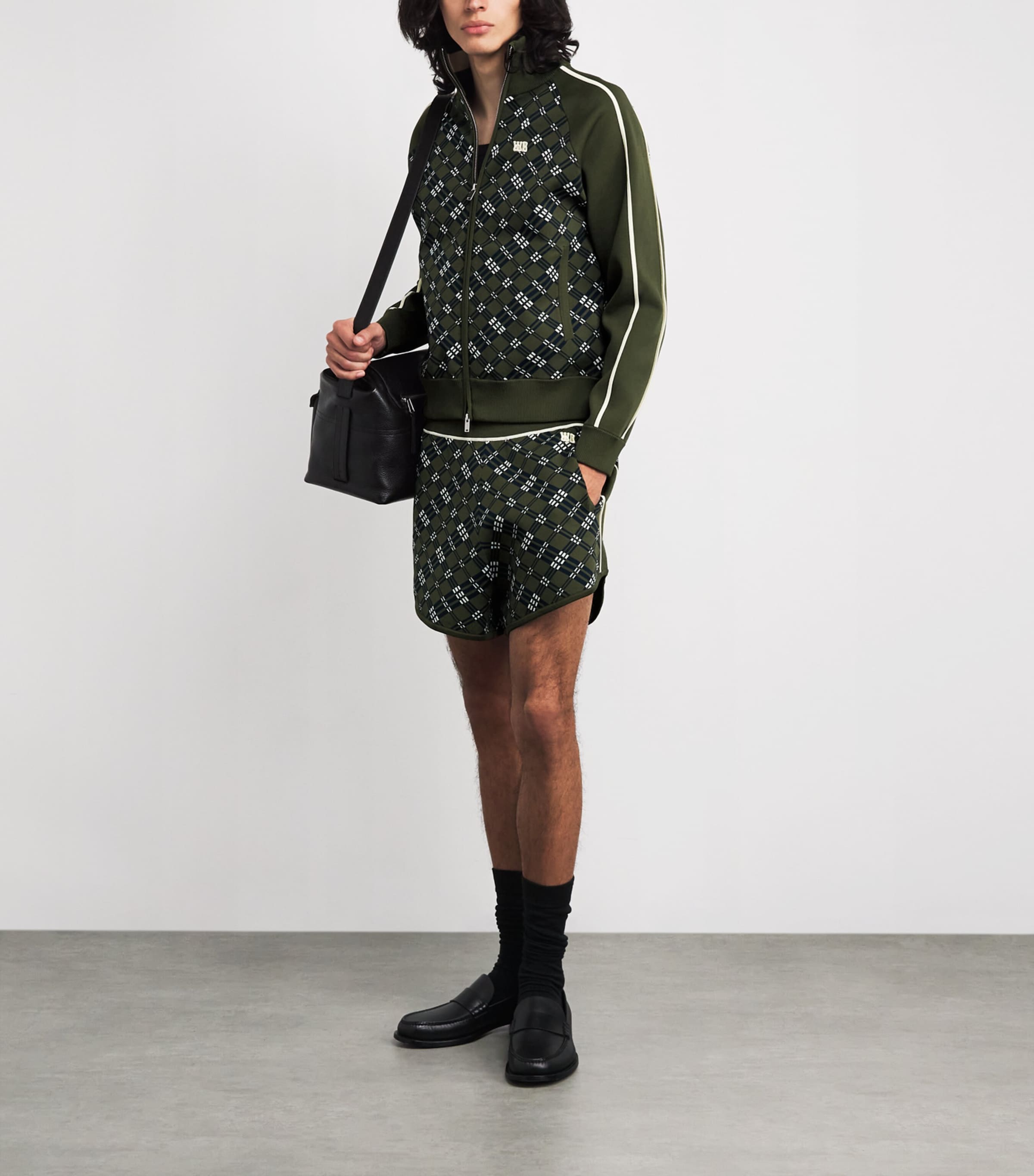 Power Check Track Jacket KHAKI / NAVY Image 2