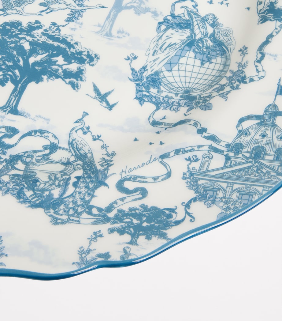 Bone China Toile Dinner Plate (27cm) BLUE Image 3