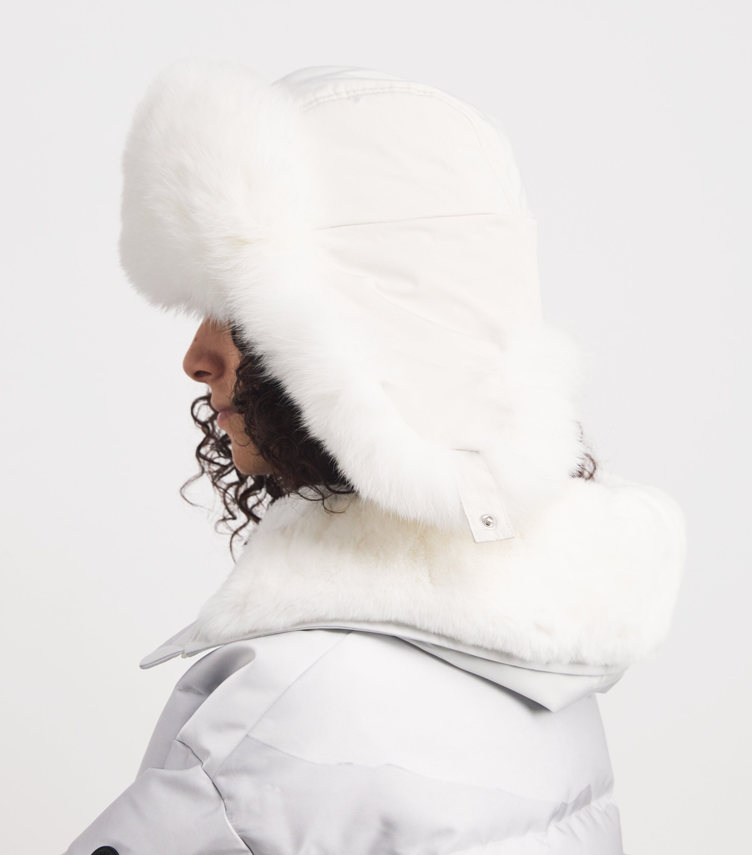 Yves Salomon Womens Fox Fur Chapka Ski Hat Image 3