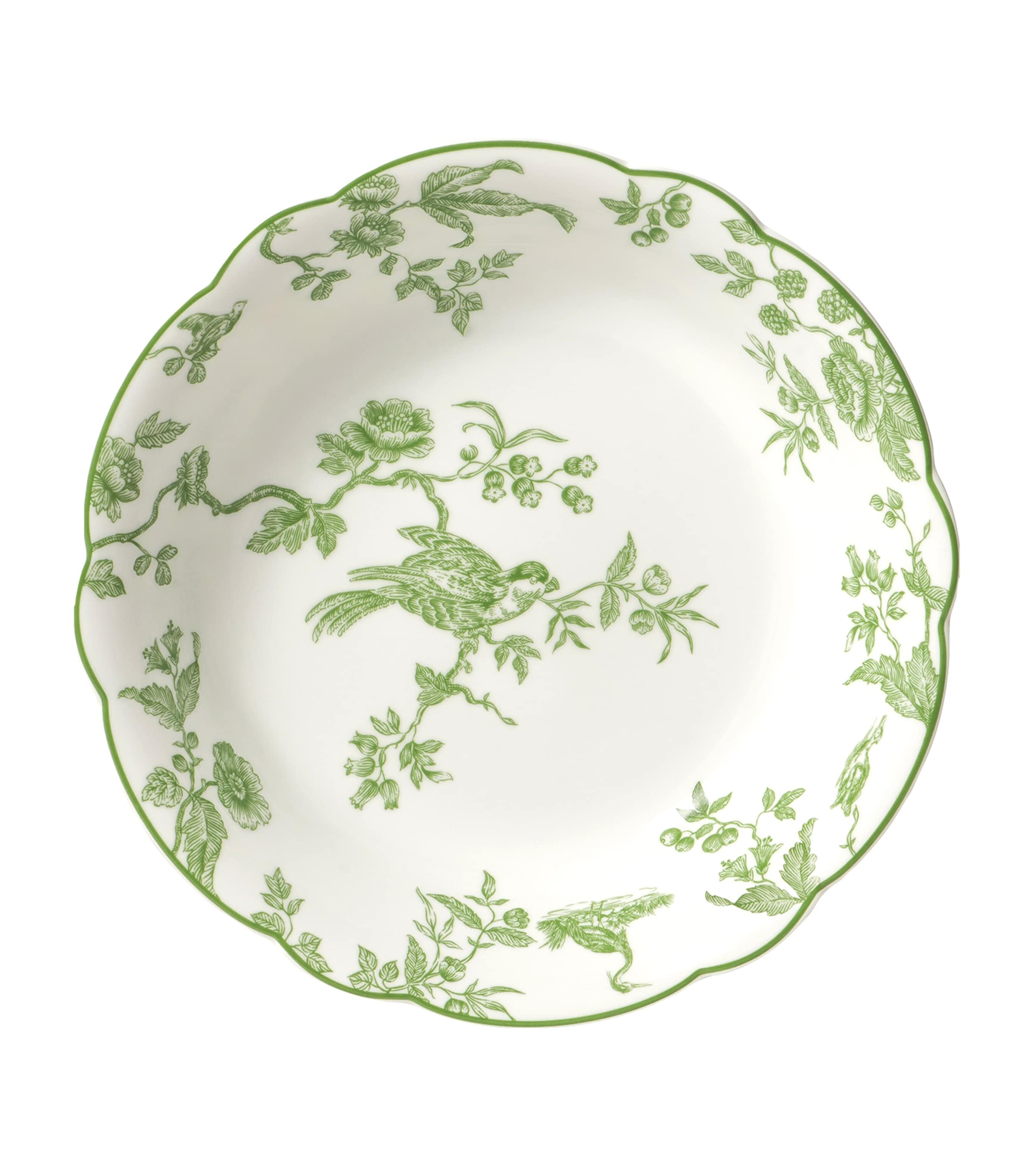 Bernardaud Porcelain Albertine Open Vegetable Dish In Green