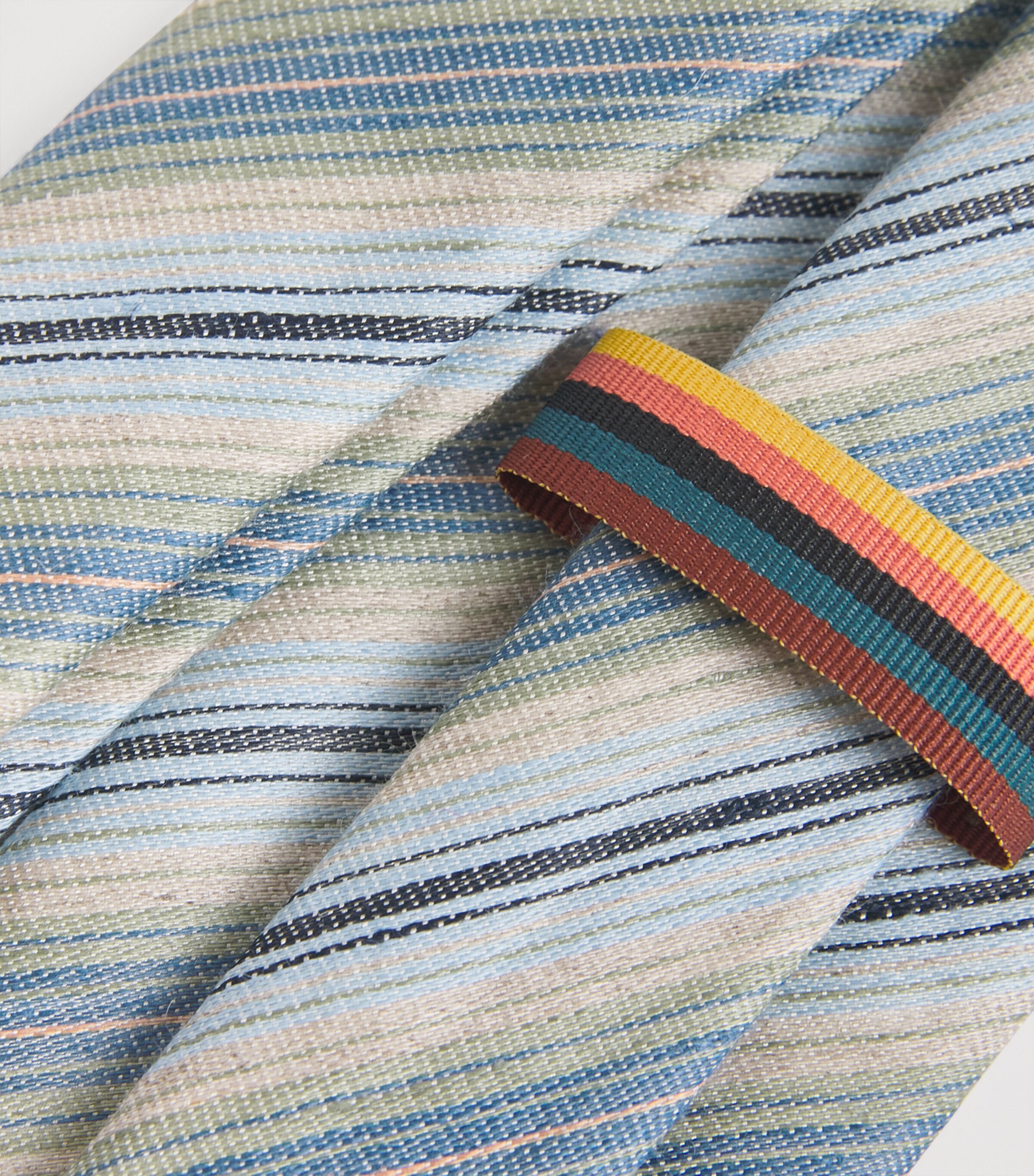 Paul Smith Linen-Silk Stripe Tie Image 3