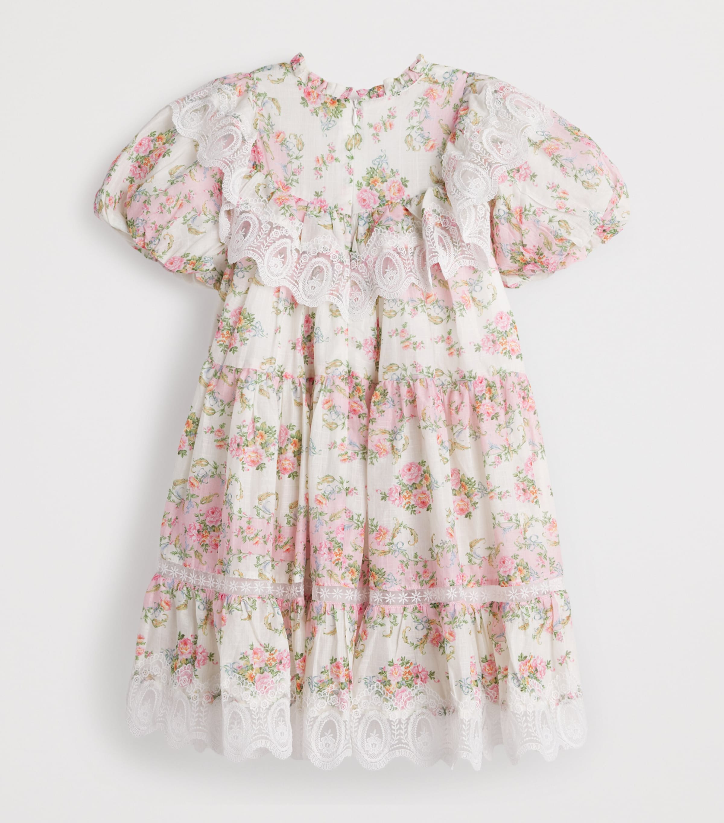 Cotton Floral Dress (4-16 Years) VNTGE WALLPAPER PRNT Image 2