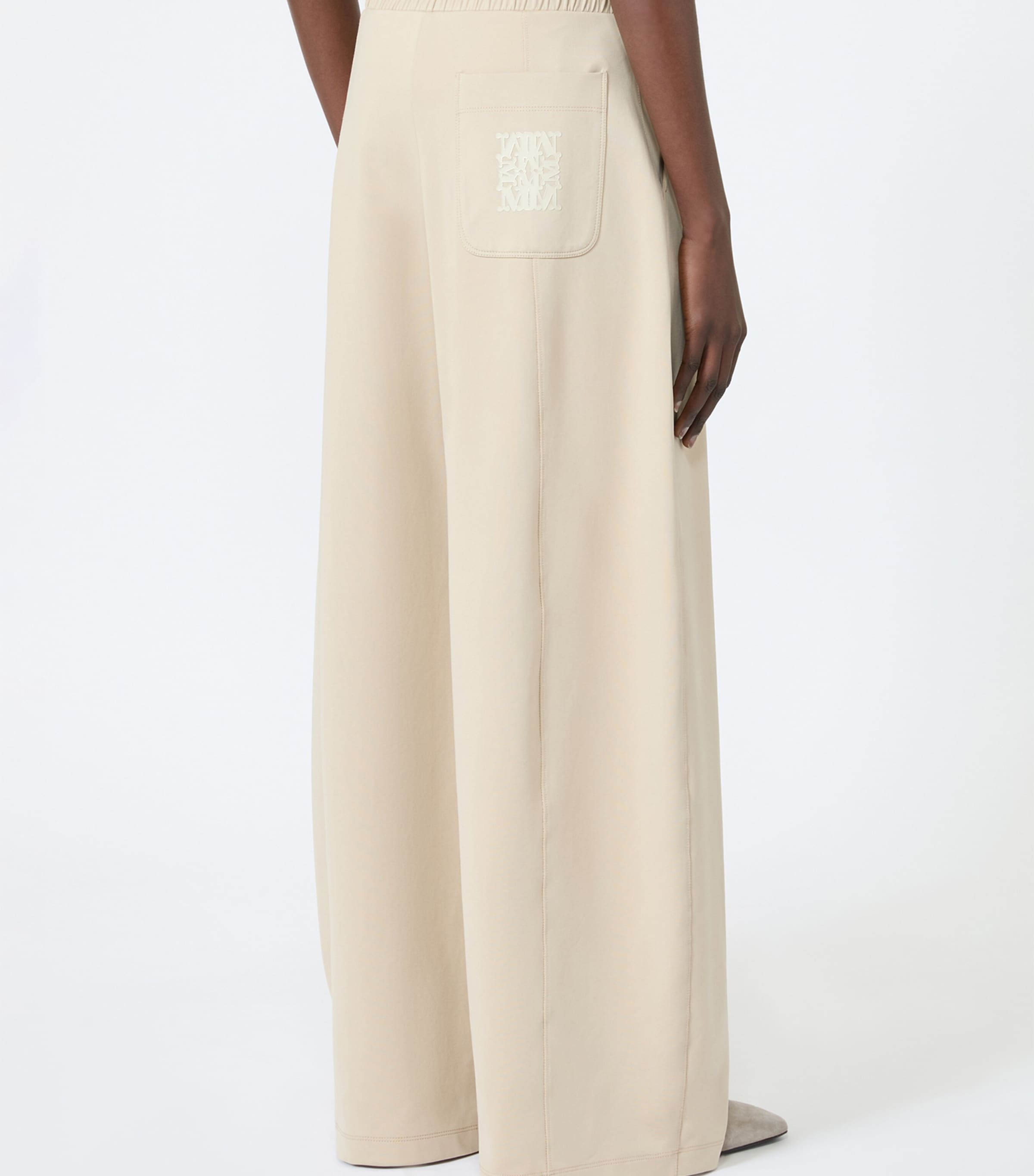Max Mara Womens Jersey Drawstring Sweatpants Stone Image 4
