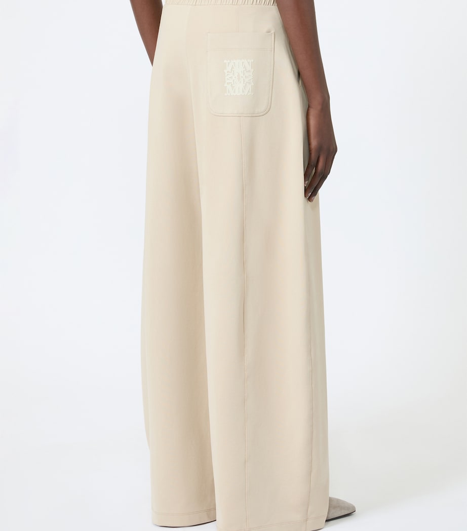 Max Mara Womens Jersey Drawstring Sweatpants Stone Image 4