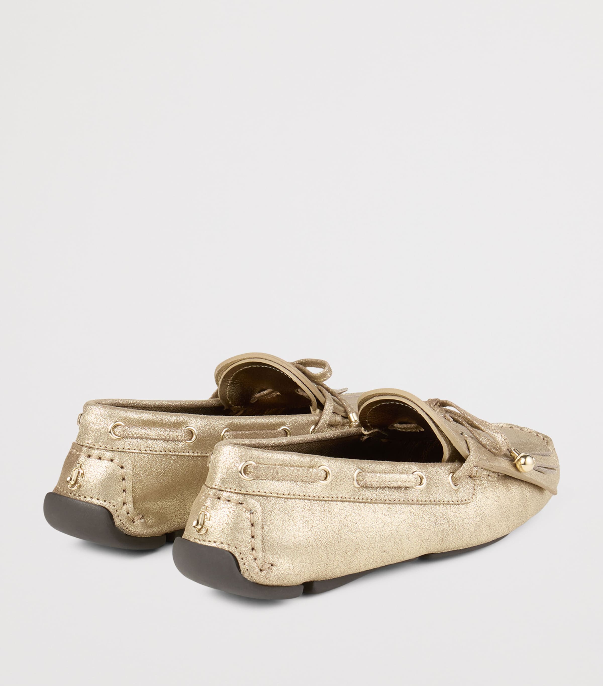 Manon Flat Suede Loafers GOLD/GOLD Image 4