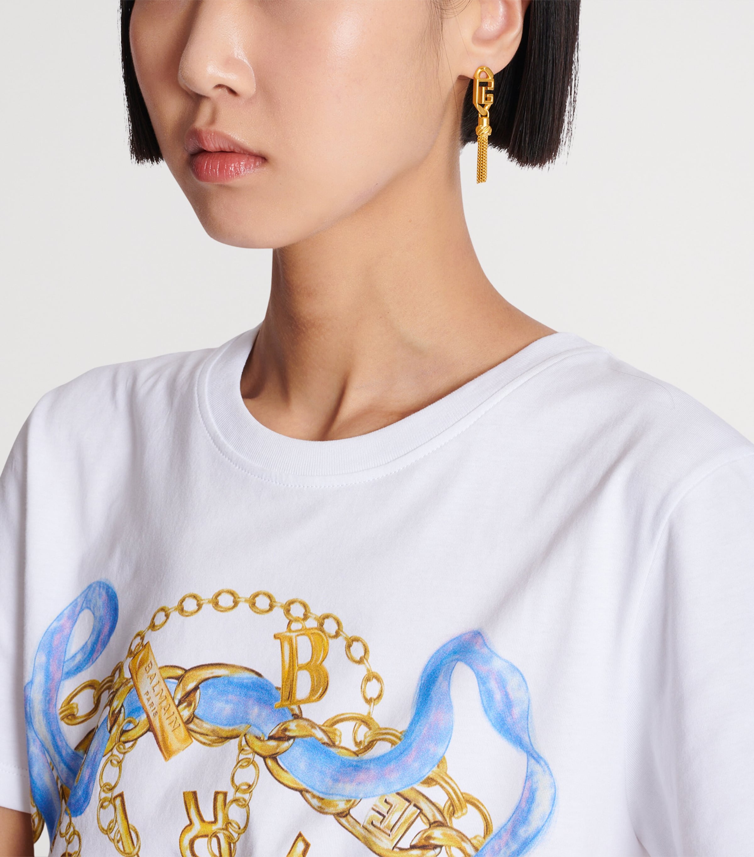 Balmain Sync PB Pendant Earrings Oro Vibrato Image 2