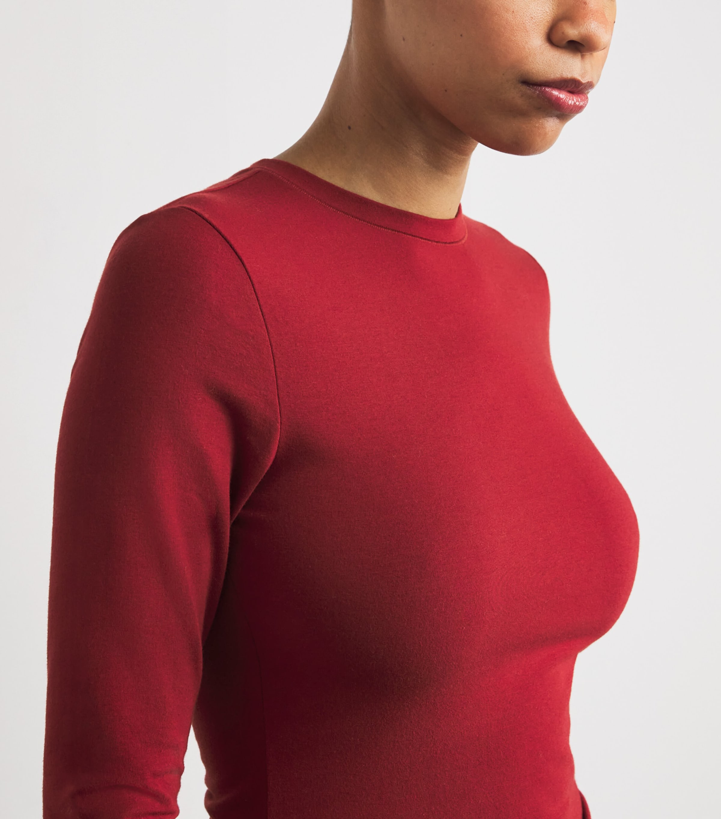 Cotton Jersey Long-Sleeve T-Shirt BRICK Image 6