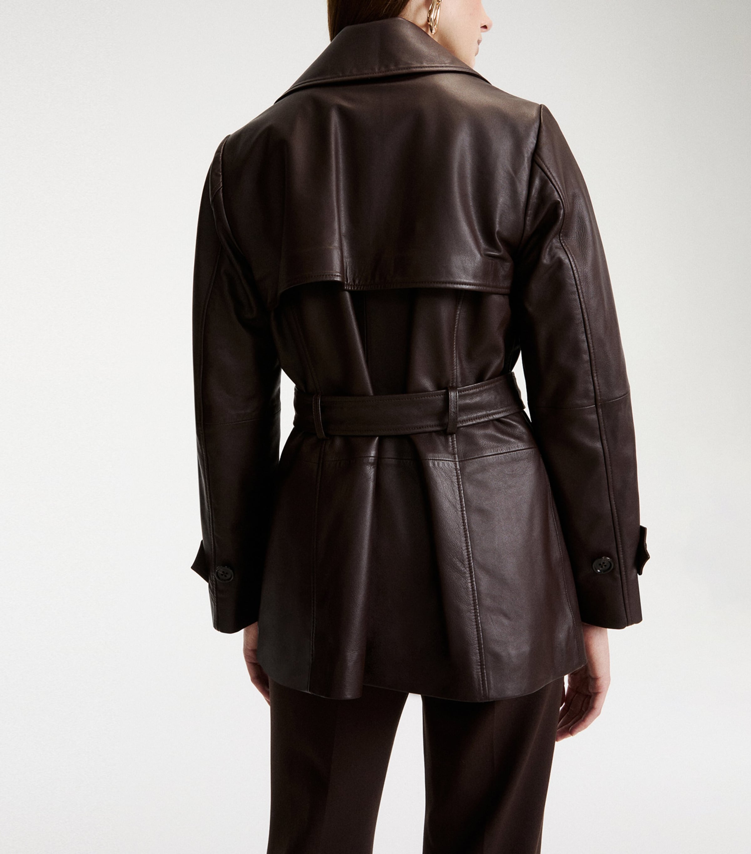 Marella Womens Lambskin Jacket Brown Image 3