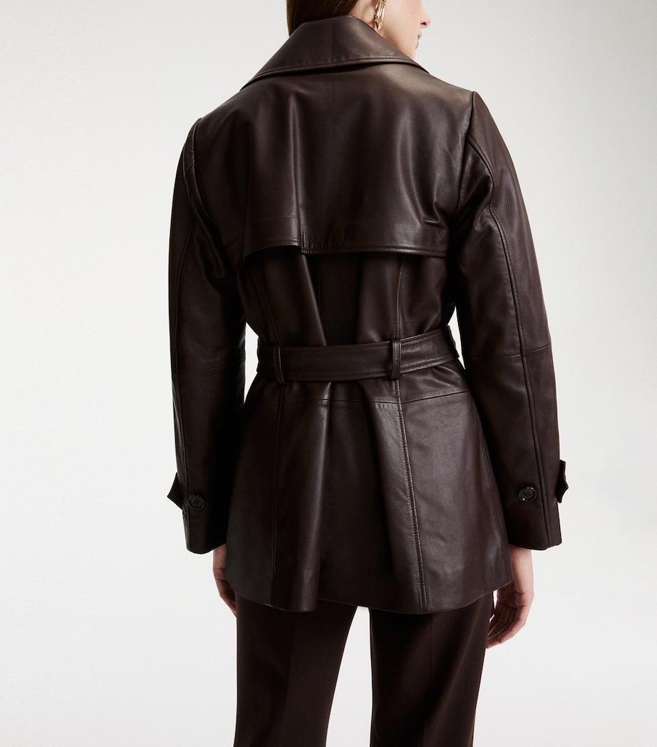 Marella Womens Lambskin Jacket Brown Image 3