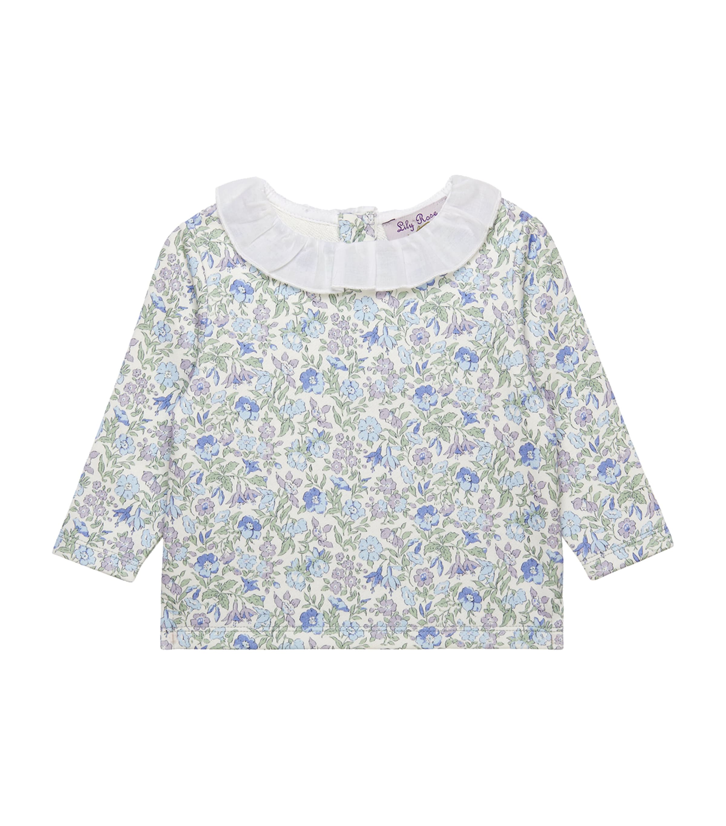 Trotters Lace-collar Bluebell Sweatshirt In Blue