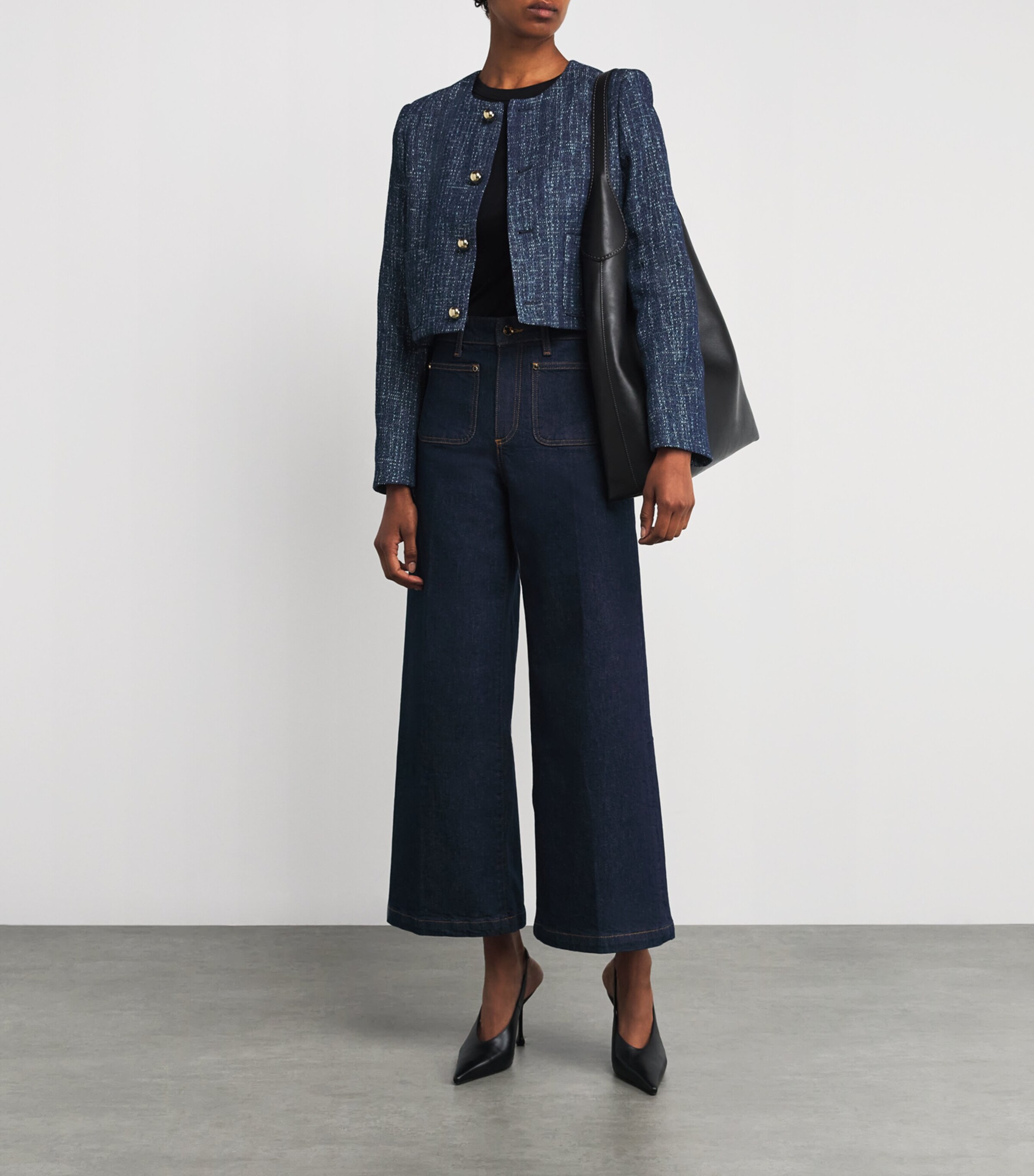 Cotton The Tweed Jacket INDIGO Image 2