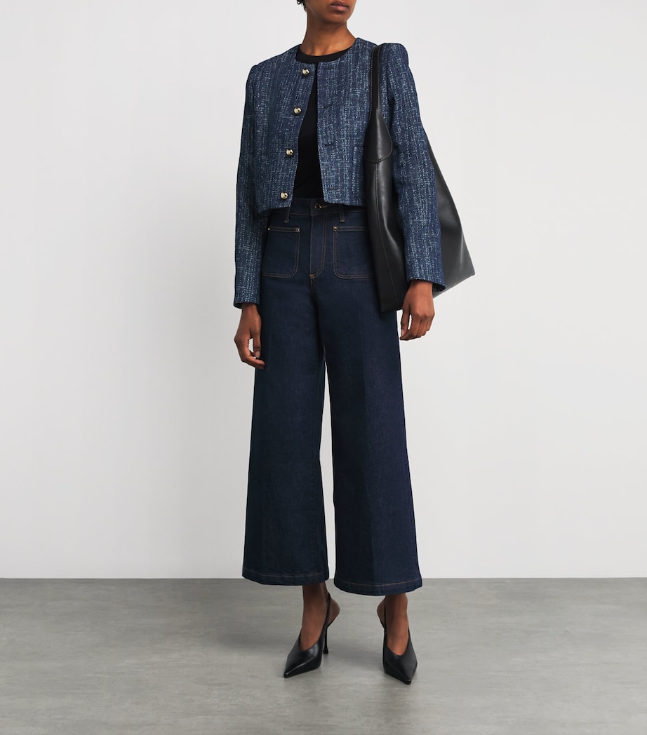 Cotton The Tweed Jacket INDIGO Image 2