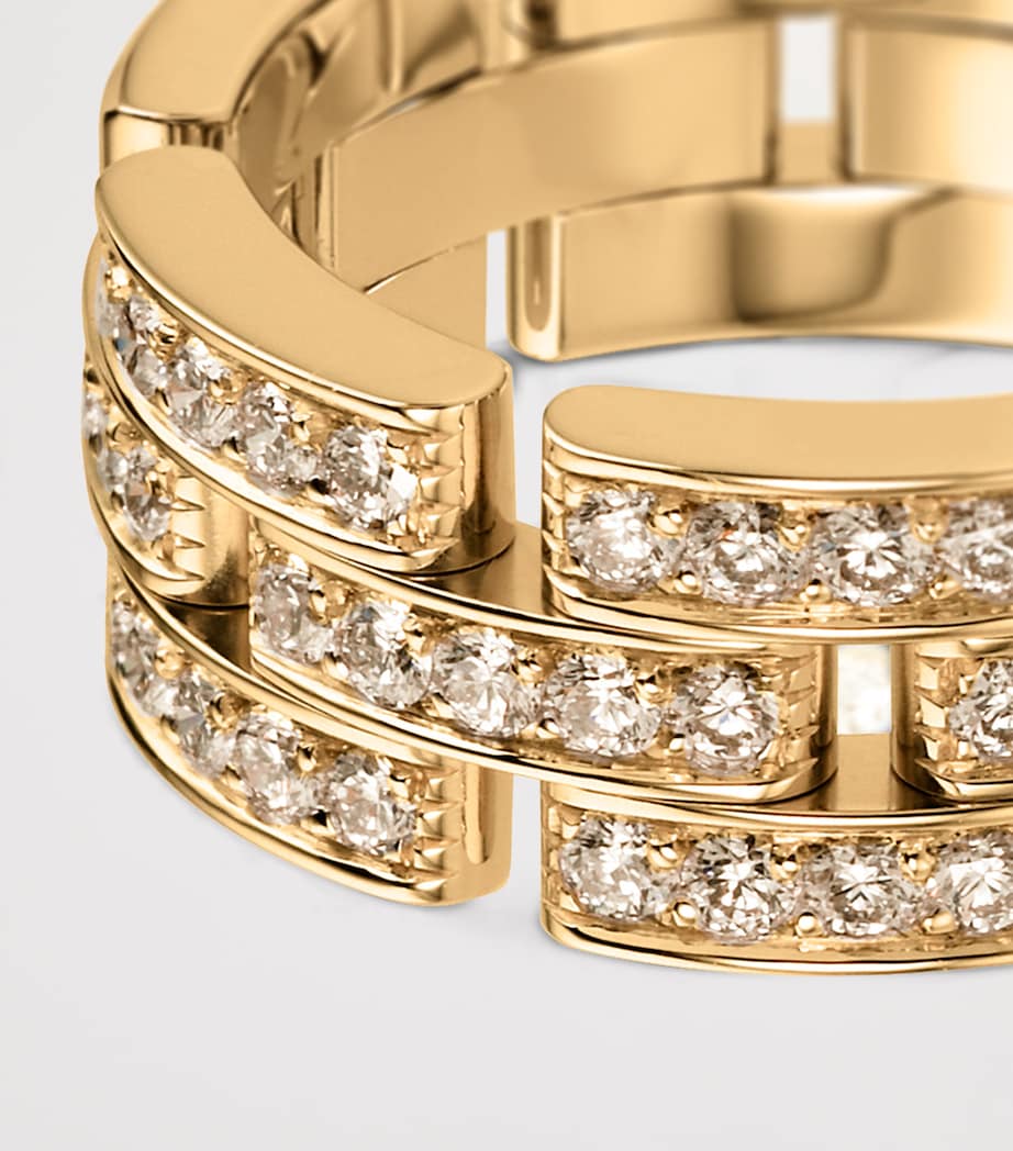 Cartier Yellow Gold and Diamond Maillon Panthère Ring Image 5