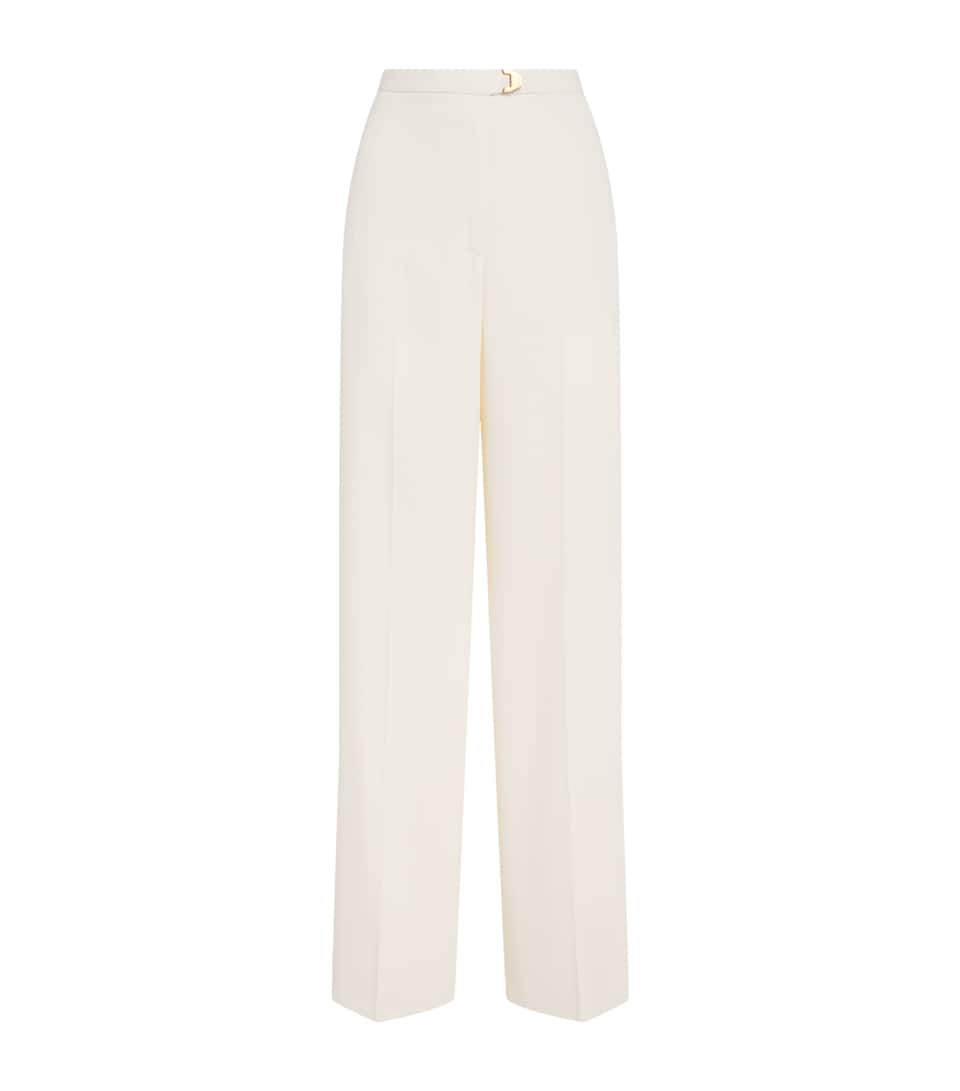 Virgin Wool Amanda Wide-Leg Trousers