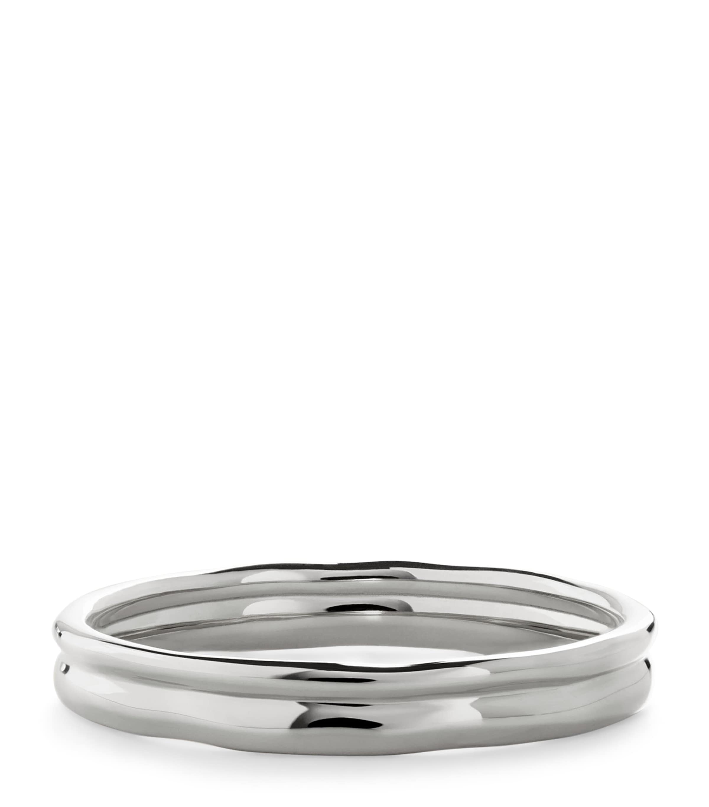 Monica Vinader Sterling Silver Siren Muse Stacked Ring In Silver