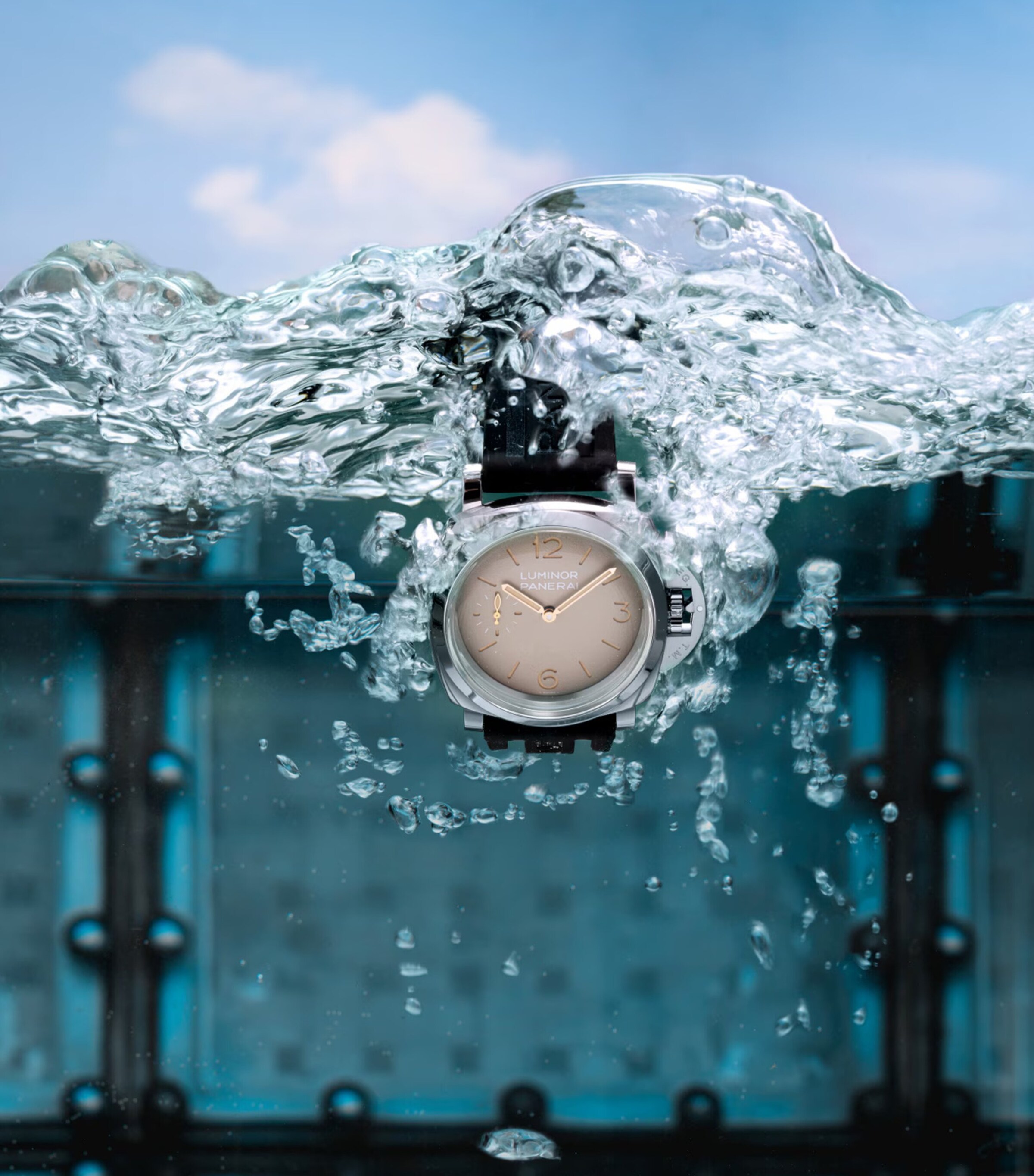 Panerai Stainless Steel Luminor Watch 47mm Beige Image 8