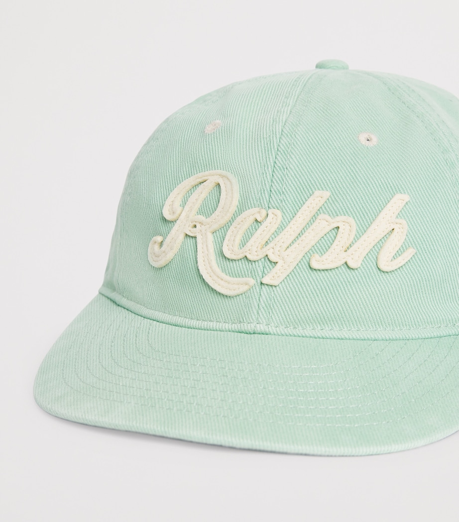 Twill Logo Baseball Cap GREEN Image 4