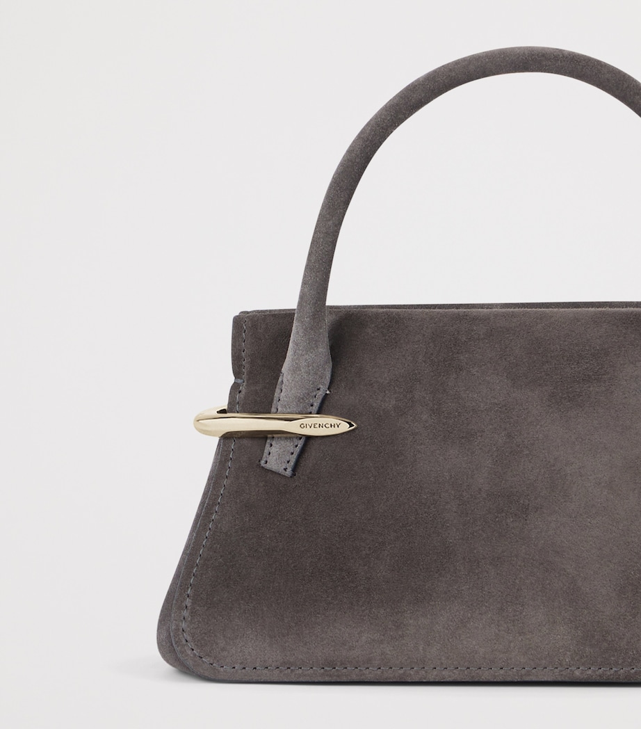 Givenchy Mini Suede Pinch Top-Handle Bag Image 7