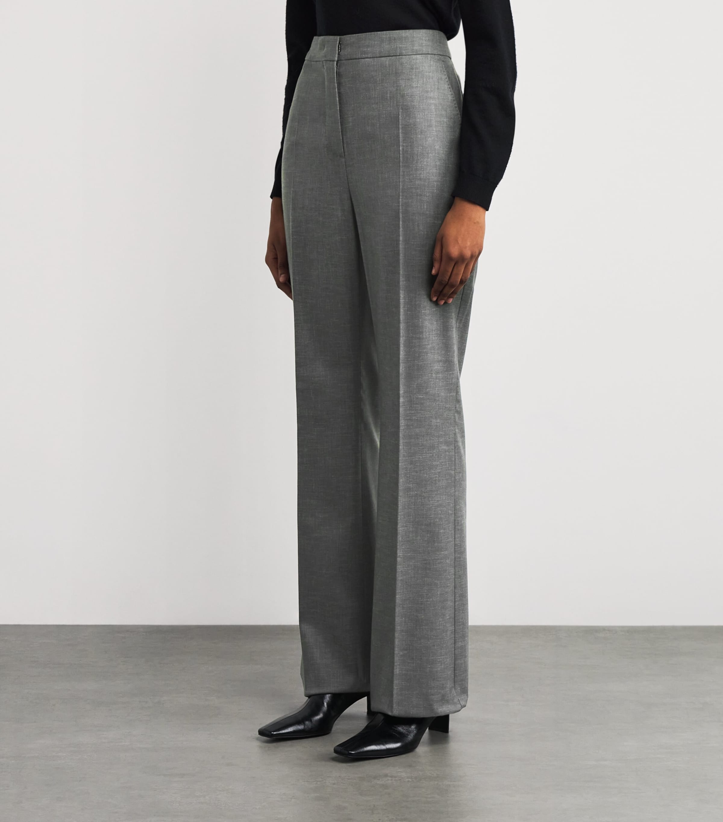 Stretch-Wool Sartoriale Flared Trousers KAKI Image 3