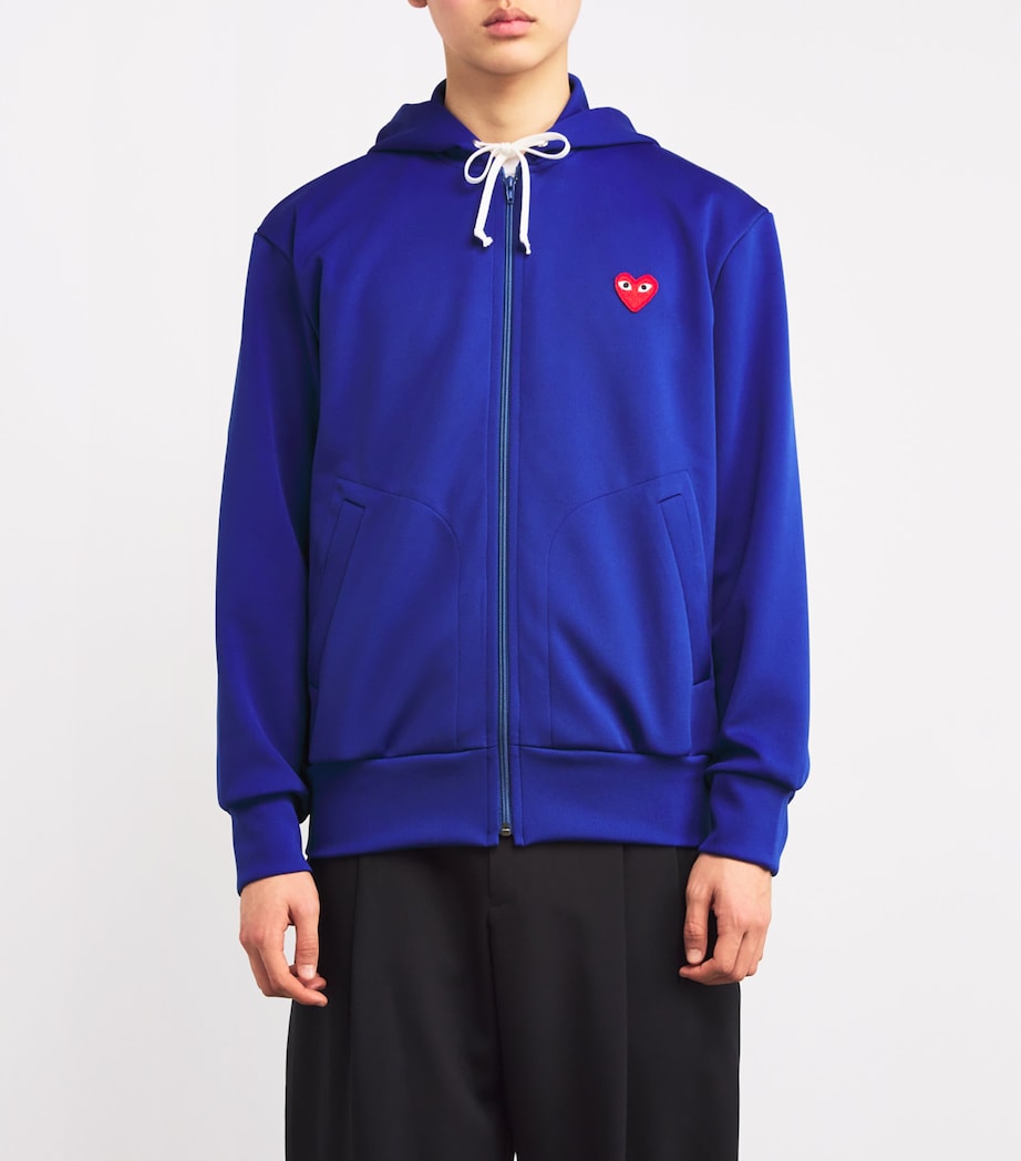 Zip-Up Heart Hoodie NAVY Image 3