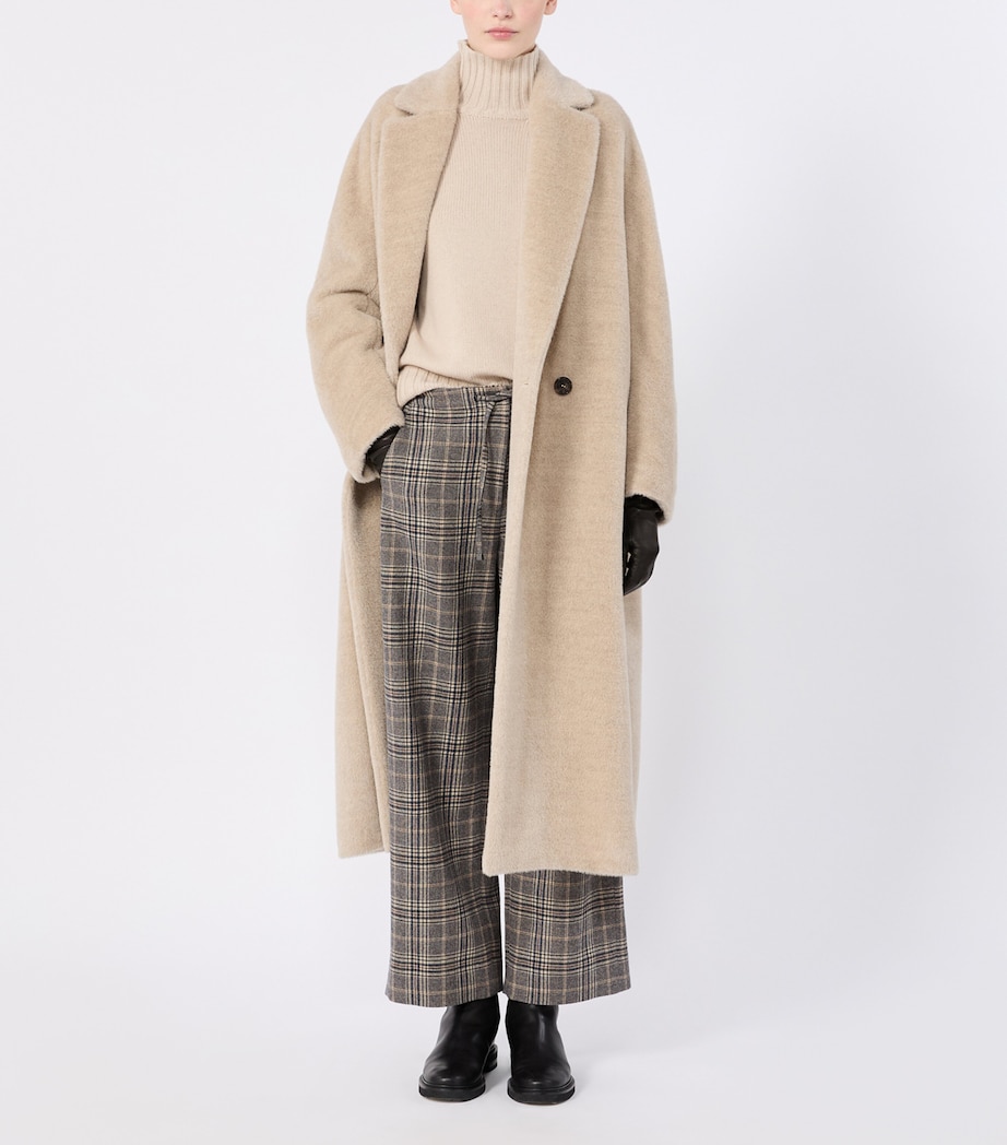 Max Mara Womens Alpaca-Wool Coat Albino Image 2