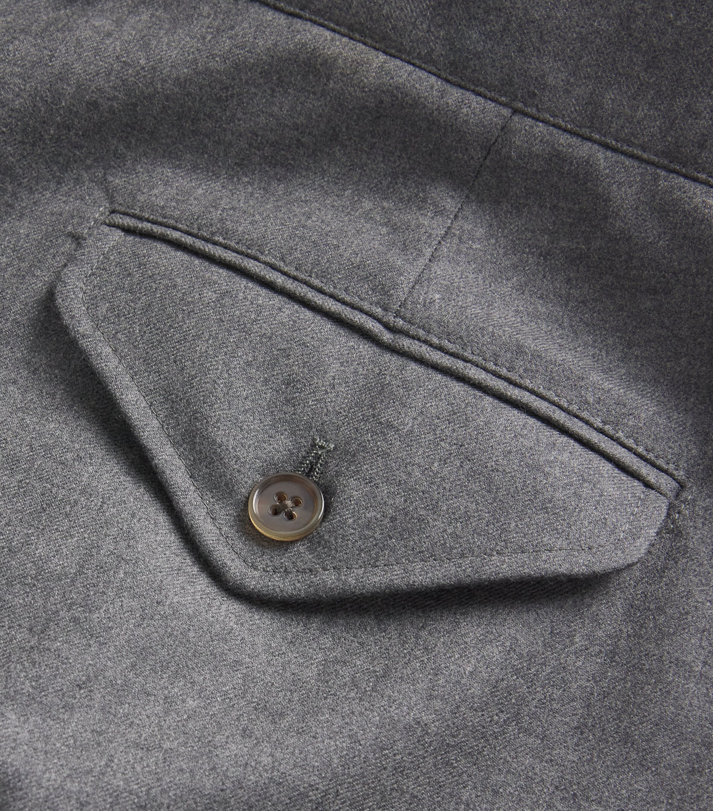 Wool Pleated Byron Trousers GREY HTR Image 5
