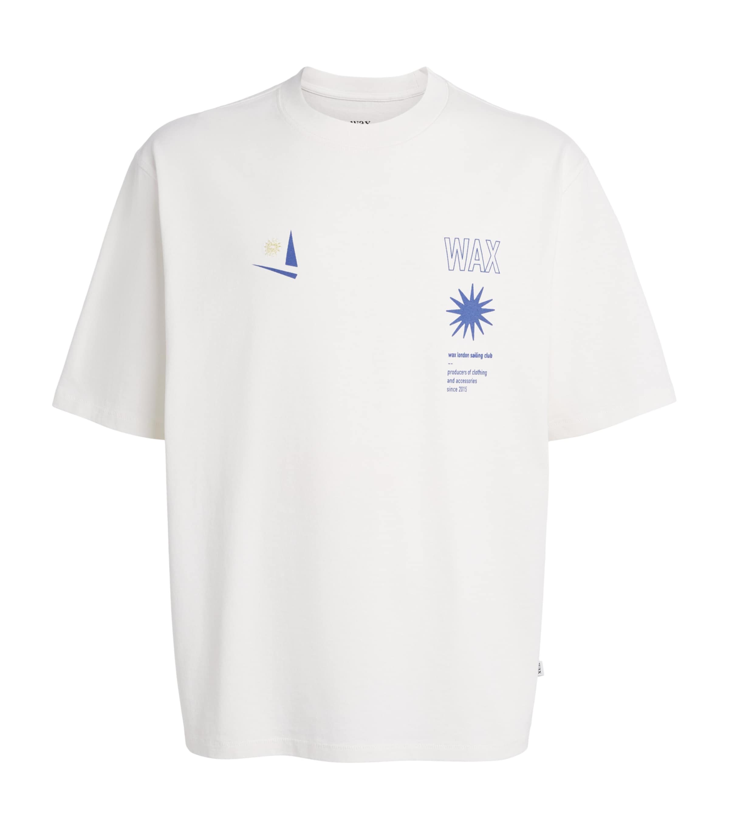 Wax London Mens Cotton Sailing Club Milton T-Shirt Off White Image 1