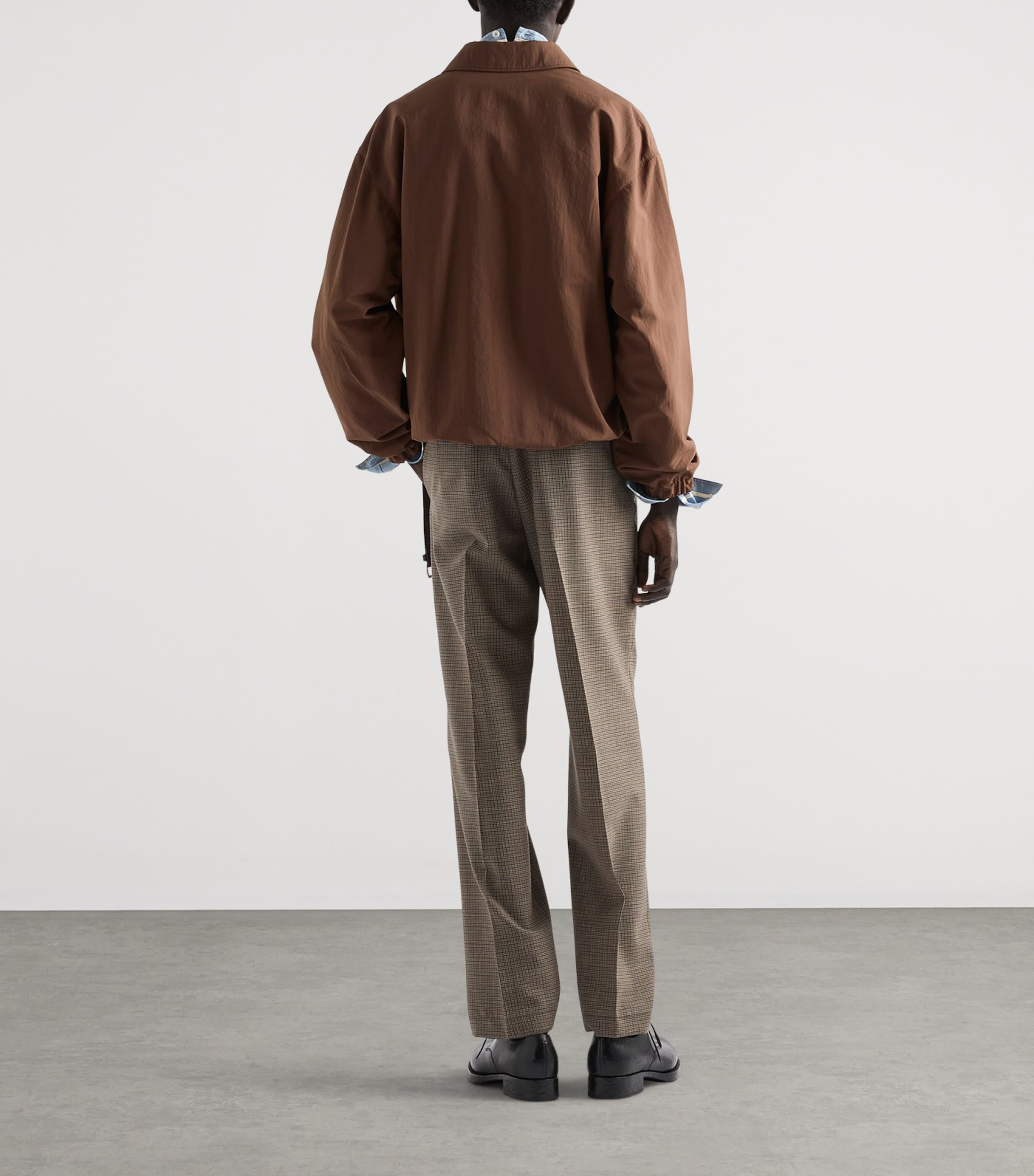 Prada Mens Technical Shirt Jacket Brown Image 5