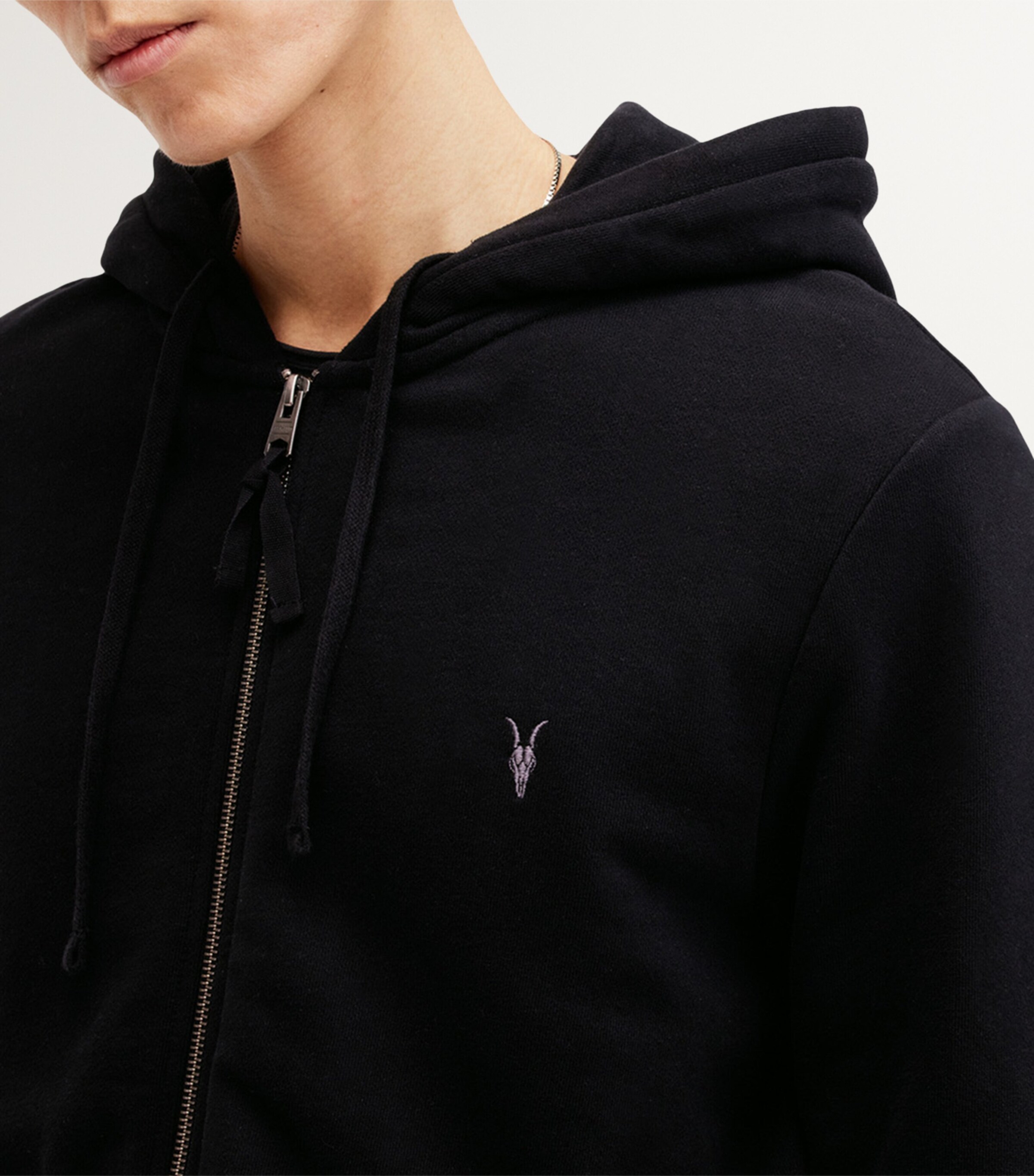 All saints raven zip hoodie sale