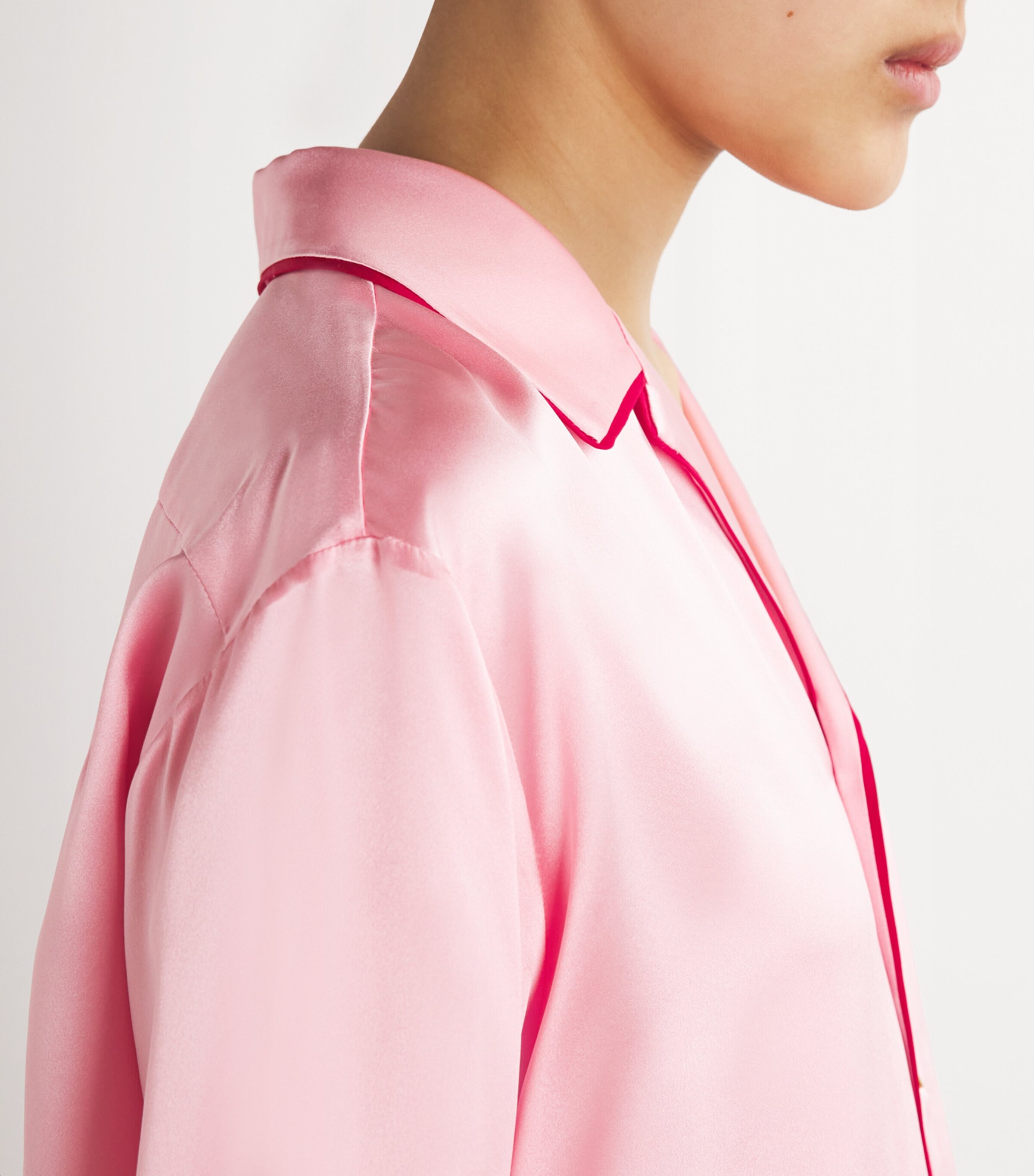 Olivia von Halle Womens Silk Yves Pyjama Set Blush Image 6