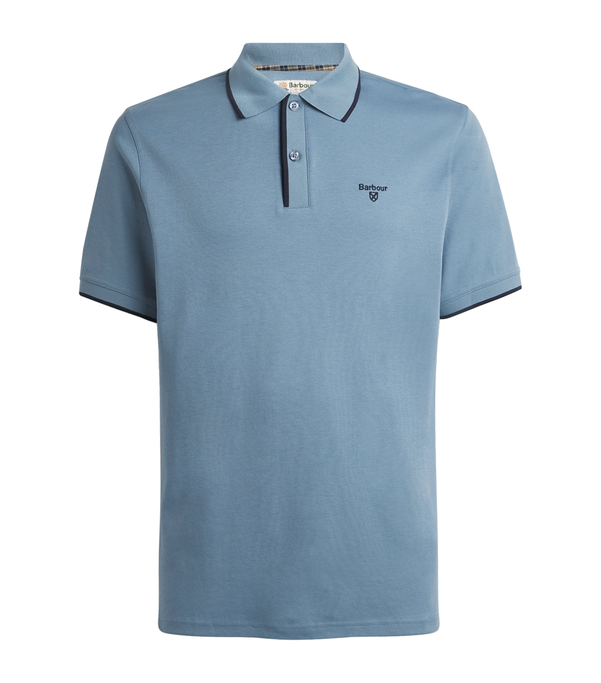 Barbour Mens Callock Polo Shirt Tarn Blue Image 1