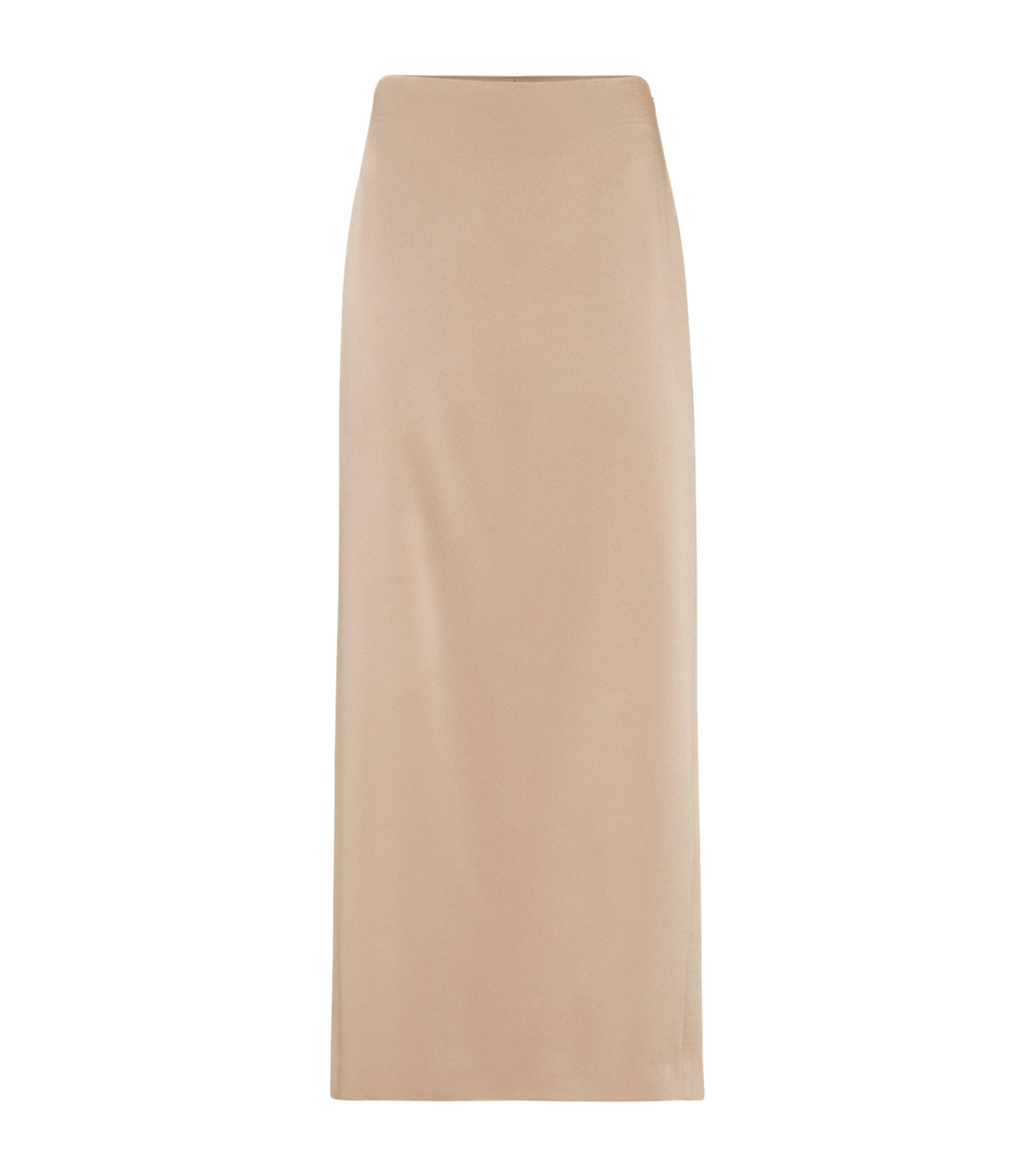 Brunello Cucinelli Satin Maxi Skirt In Brown