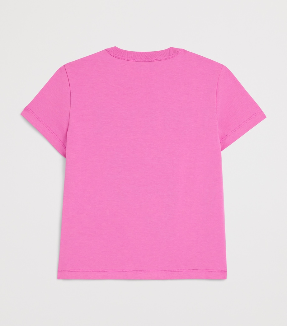 PUCCI Junior Textured Logo T-Shirt (4-14 Years) Verde/fucsia Image 2