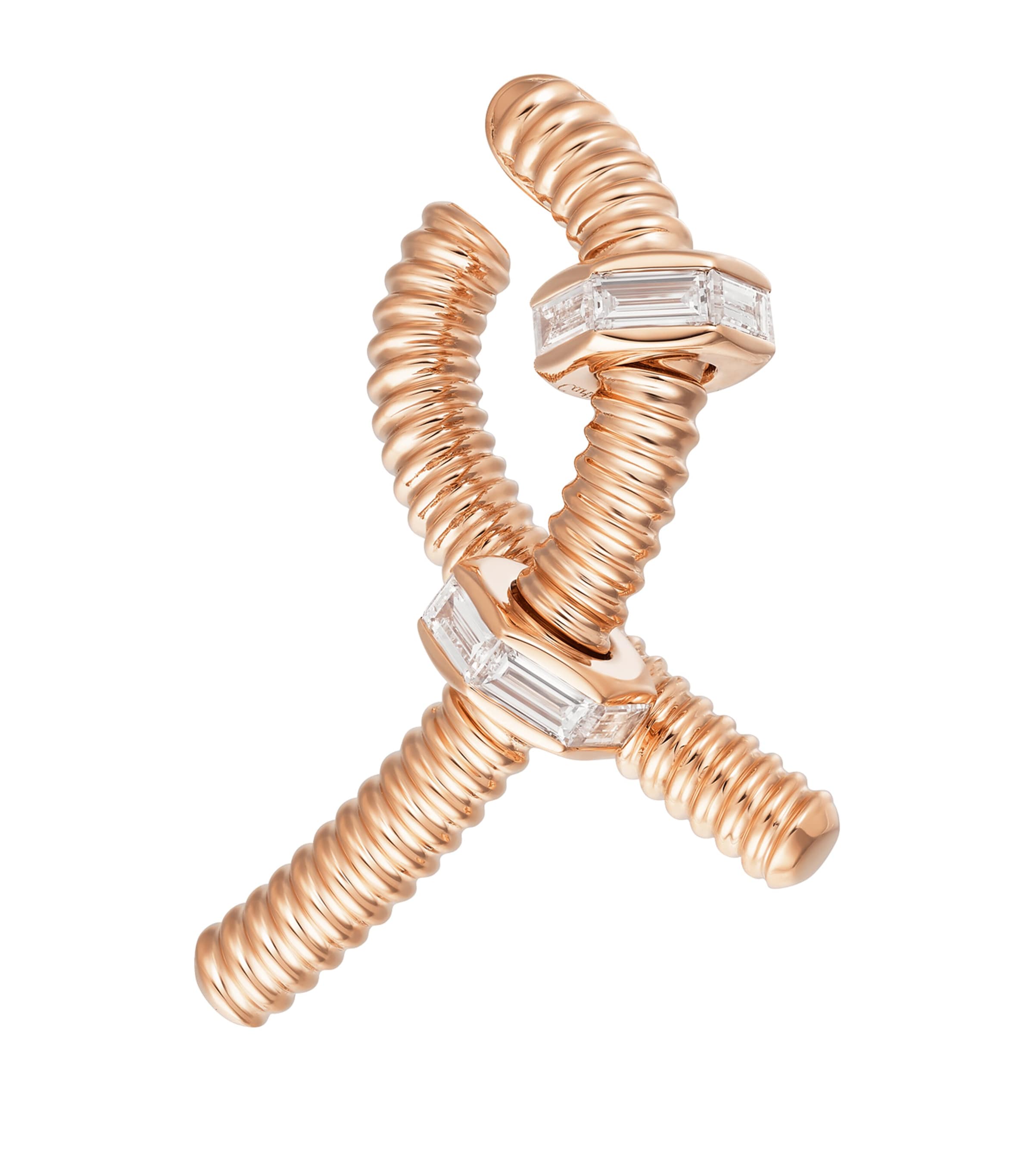 Rose Gold and Diamond Écrou de Cartier Single Earring (Right) WHITE Image 1