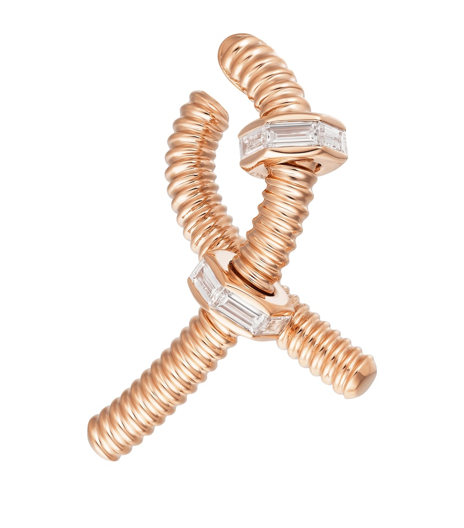 Rose Gold and Diamond Écrou de Cartier Single Earring (Right) WHITE Image 1