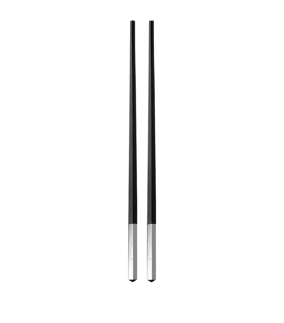 Silver-Plated Uni Chinese Chopsticks BLACK Image 1