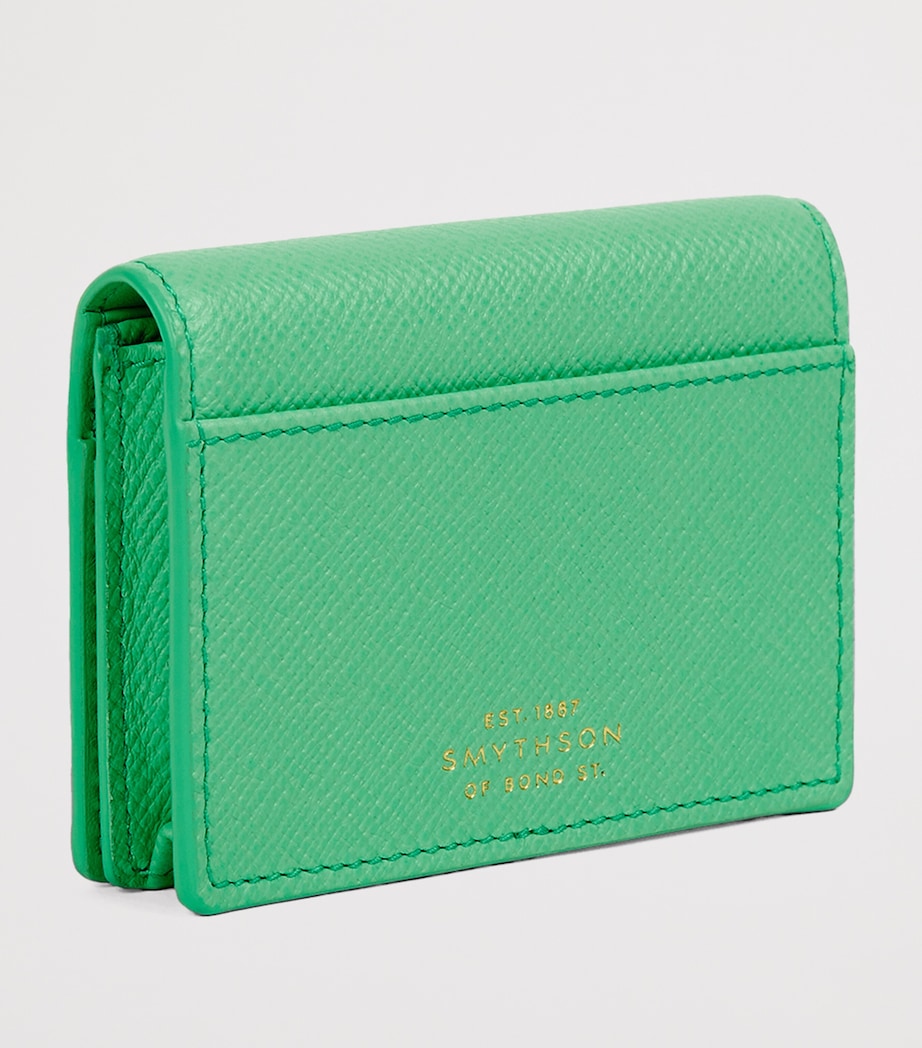 Smythson Leather Panama Folded Card Holder Shamrock Image 3