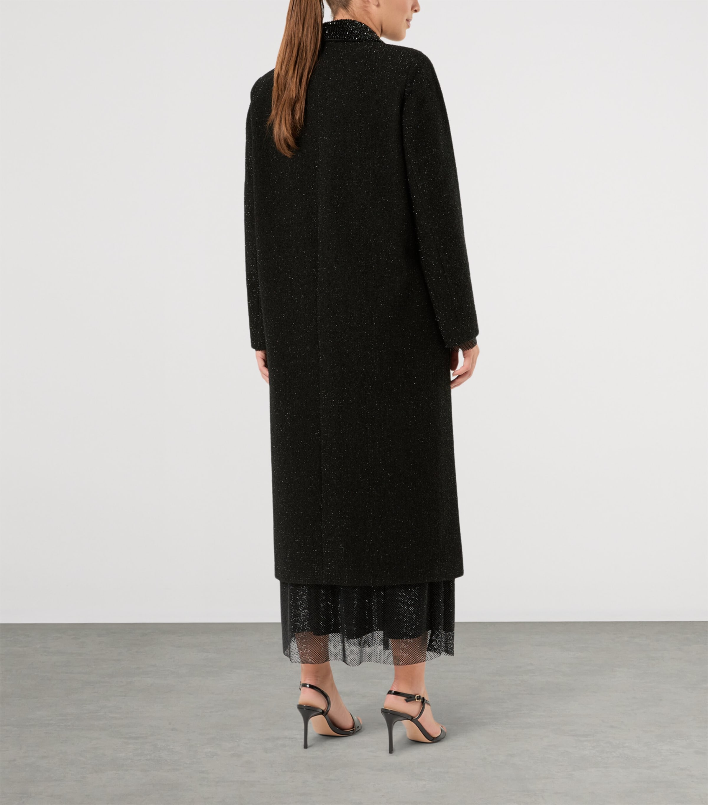 Marina Rinaldi Womens Longline Belted Coat Black Image 4
