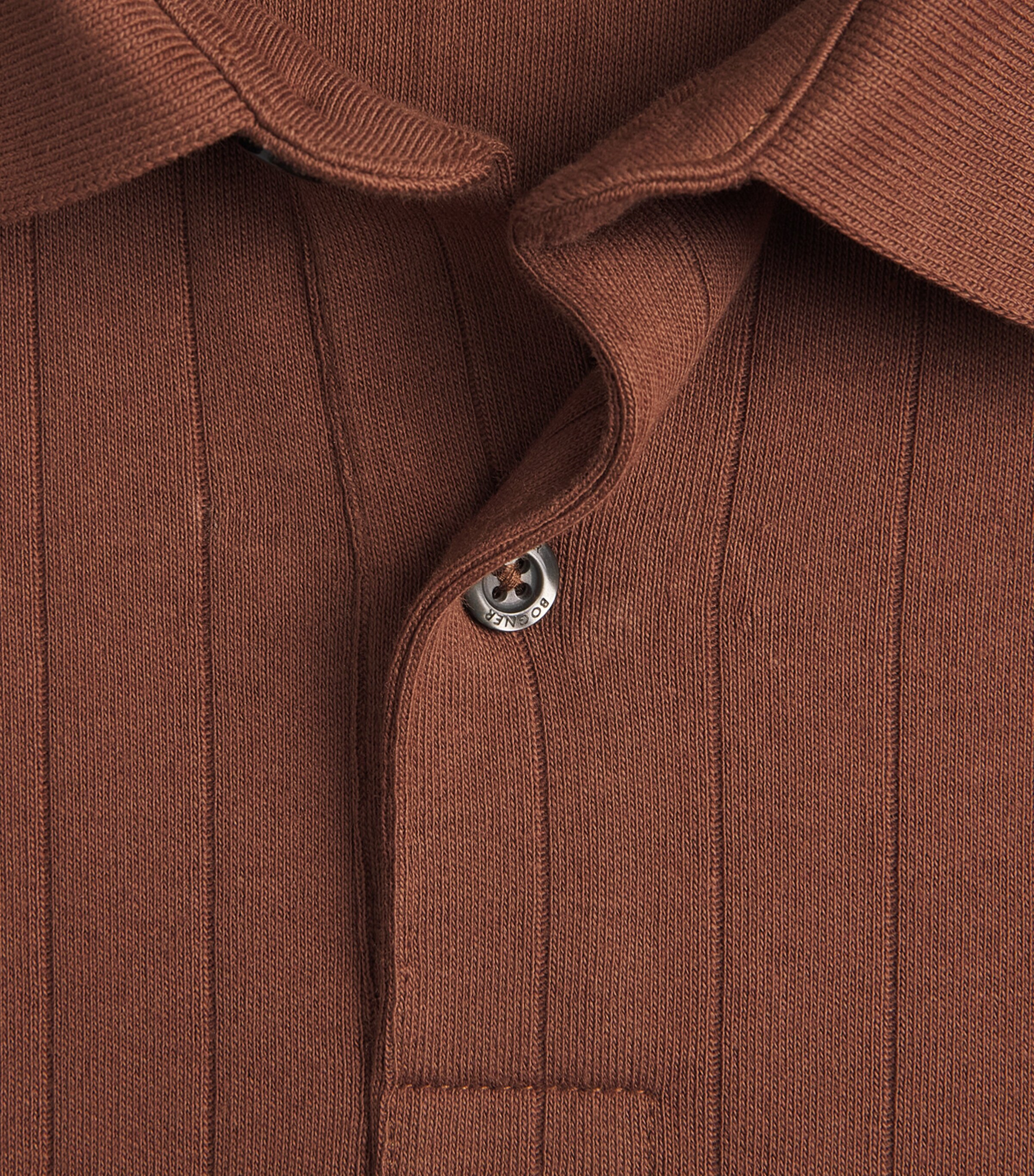 Bogner Mens Cotton Zane Polo Shirt Brown Image 6