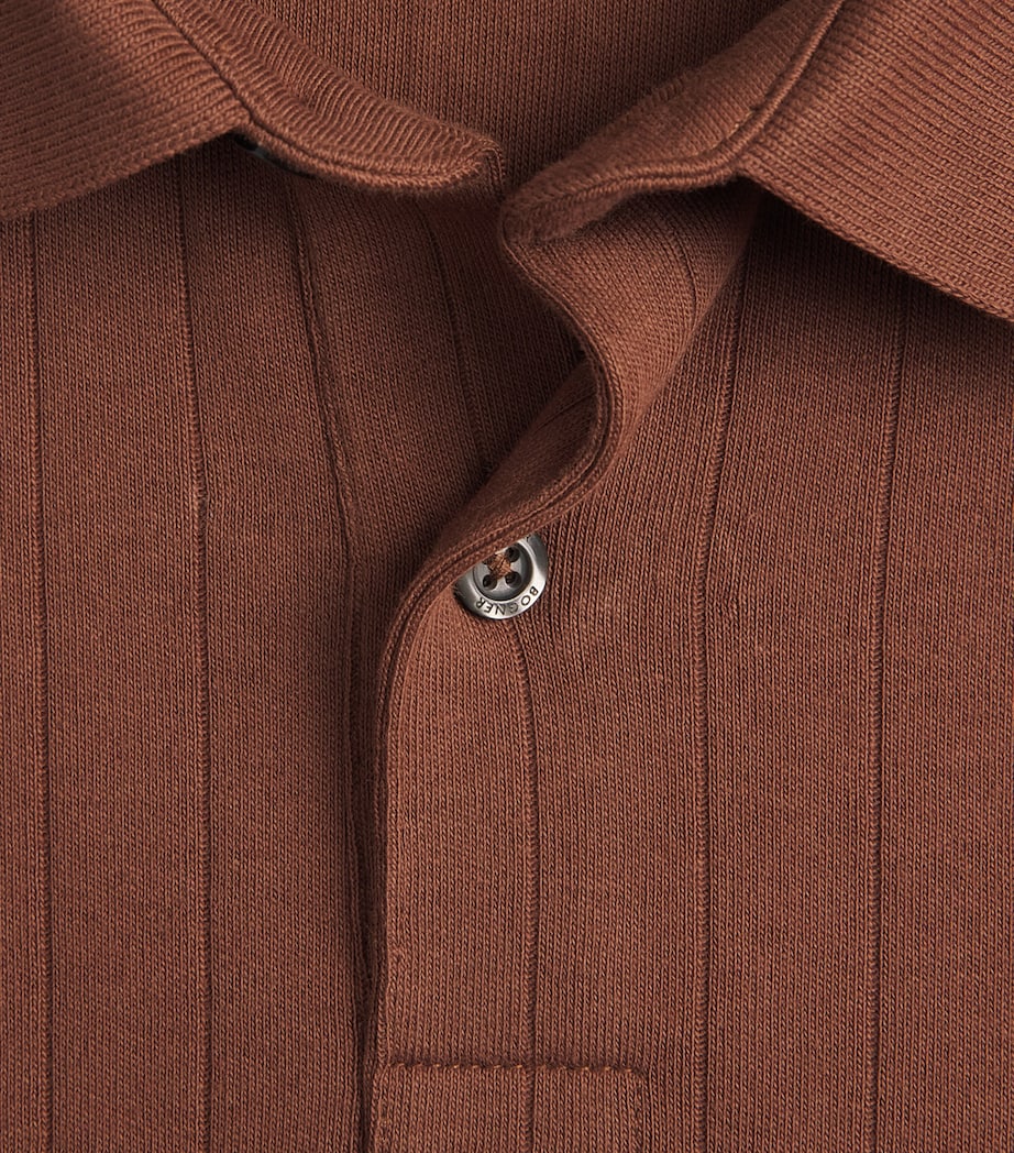 Bogner Mens Cotton Zane Polo Shirt Brown Image 6