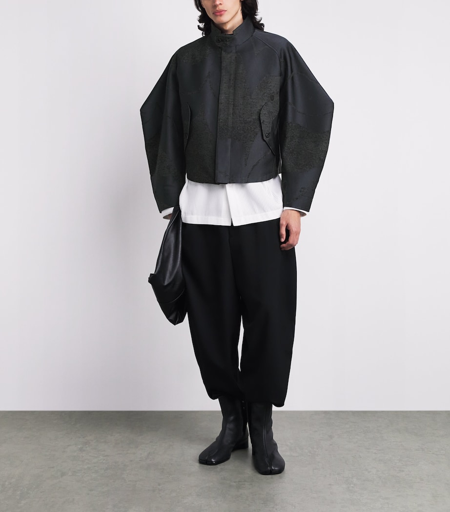 Inlay Bomber Jacket 15-BLACK Image 2