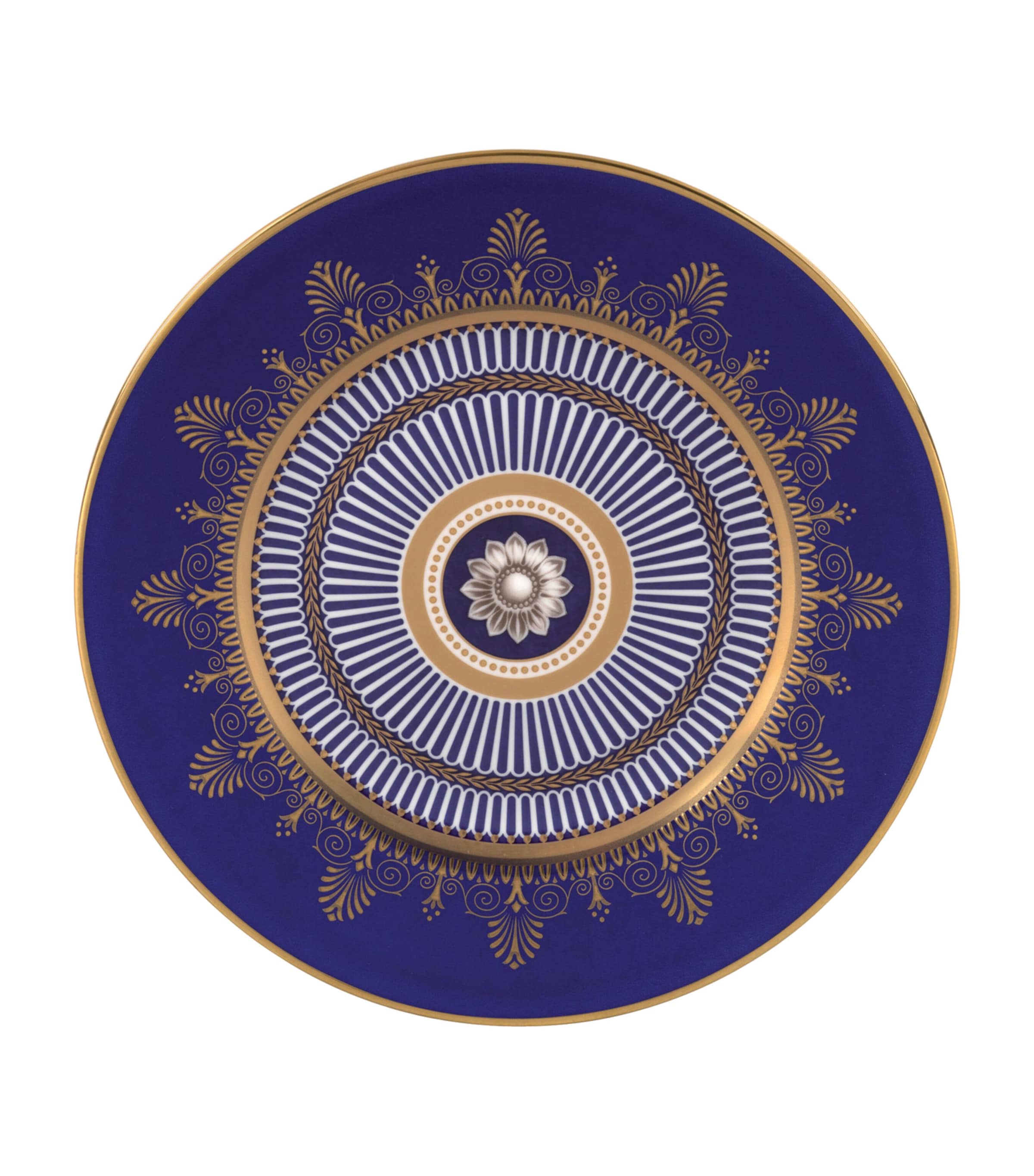 Wedgwood Anthemion Blue Plate In Blue