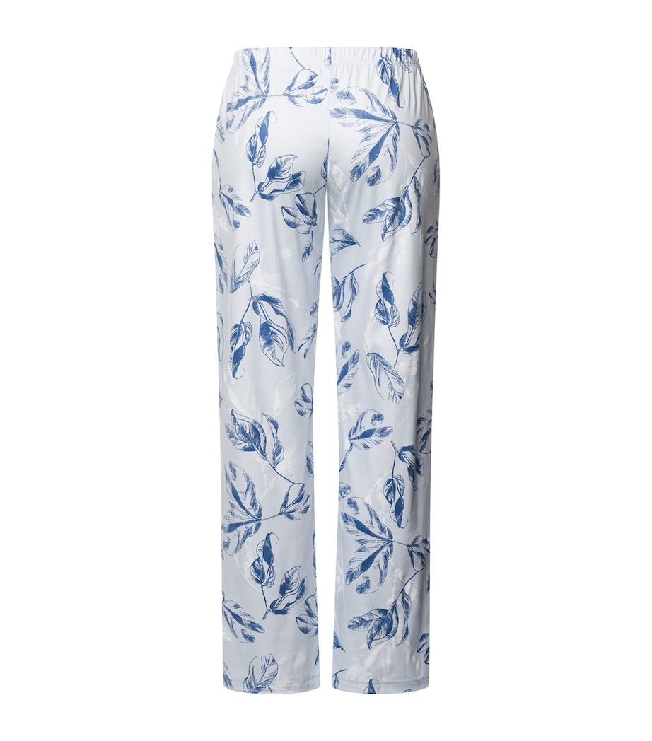 Cotton Garden Print Pyjama Trousers FROSTY GARDEN Image 2
