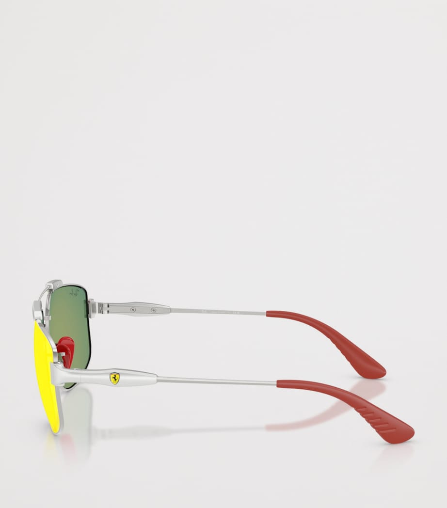 Ray-Ban Scuderia Ferrari Collection Square Sunglasses Silver Image 3