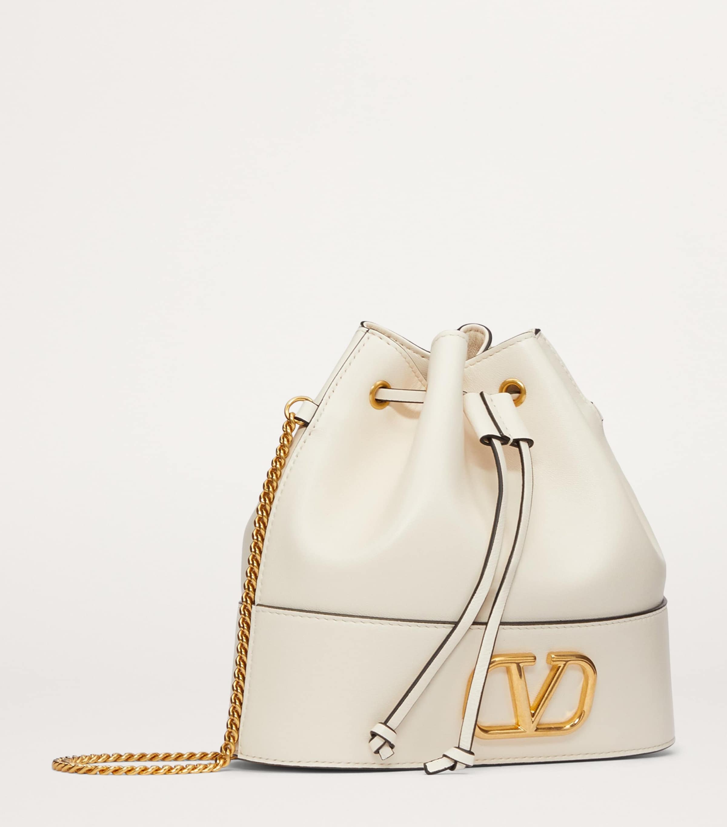 Leather VLogo Bucket Bag I16 Image 3